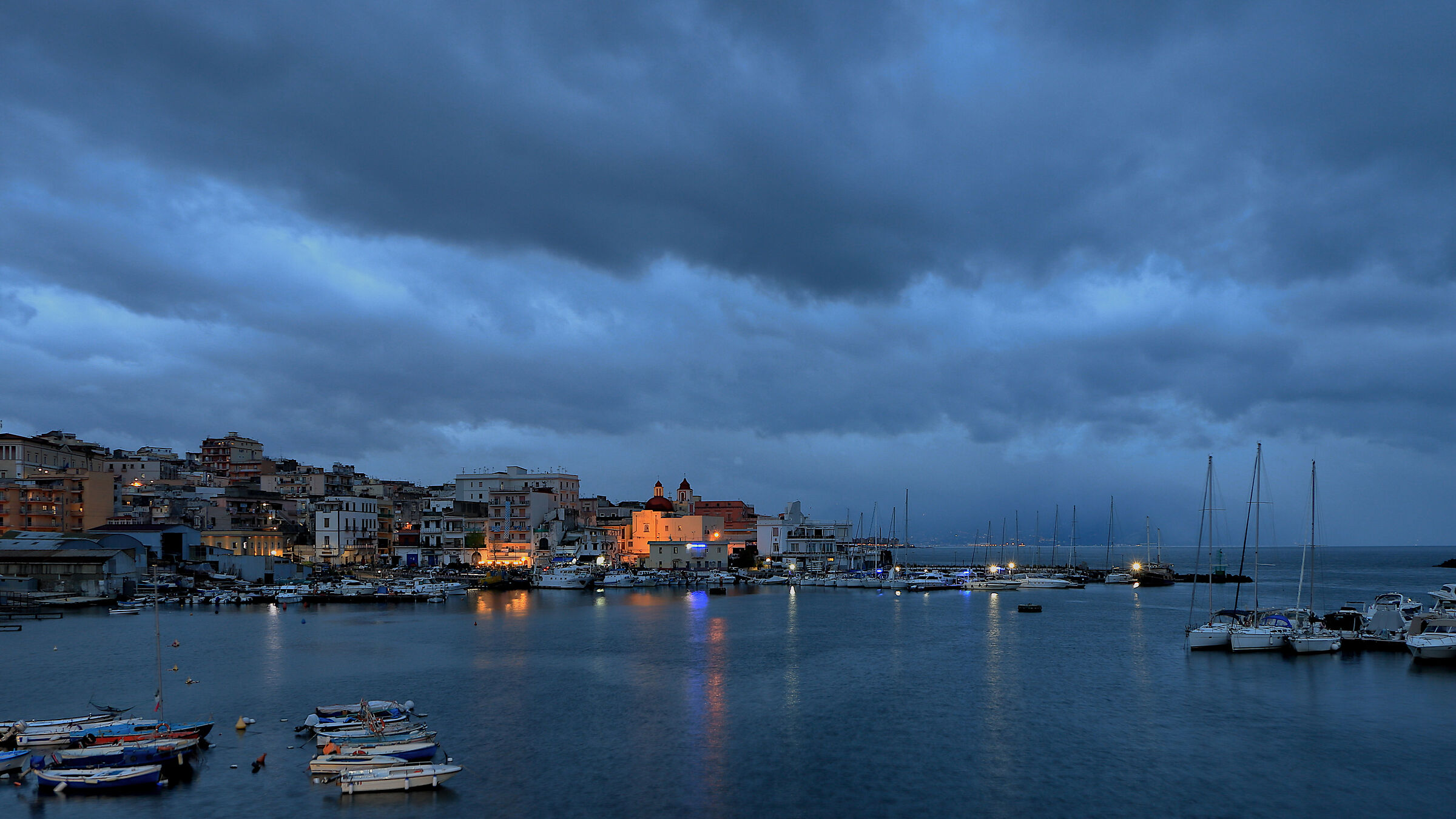 Clouds over the harbor