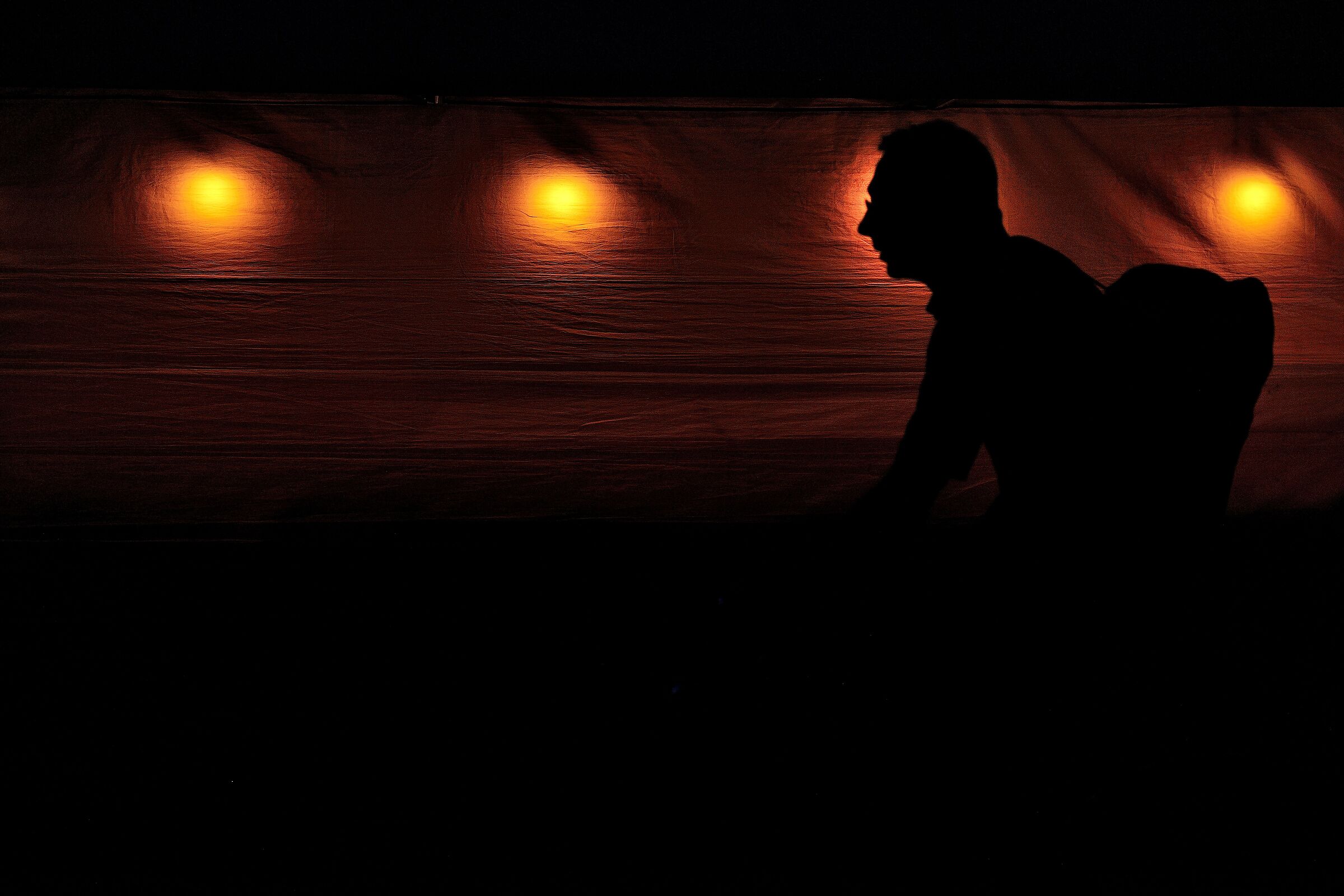 in the evening... in the dark