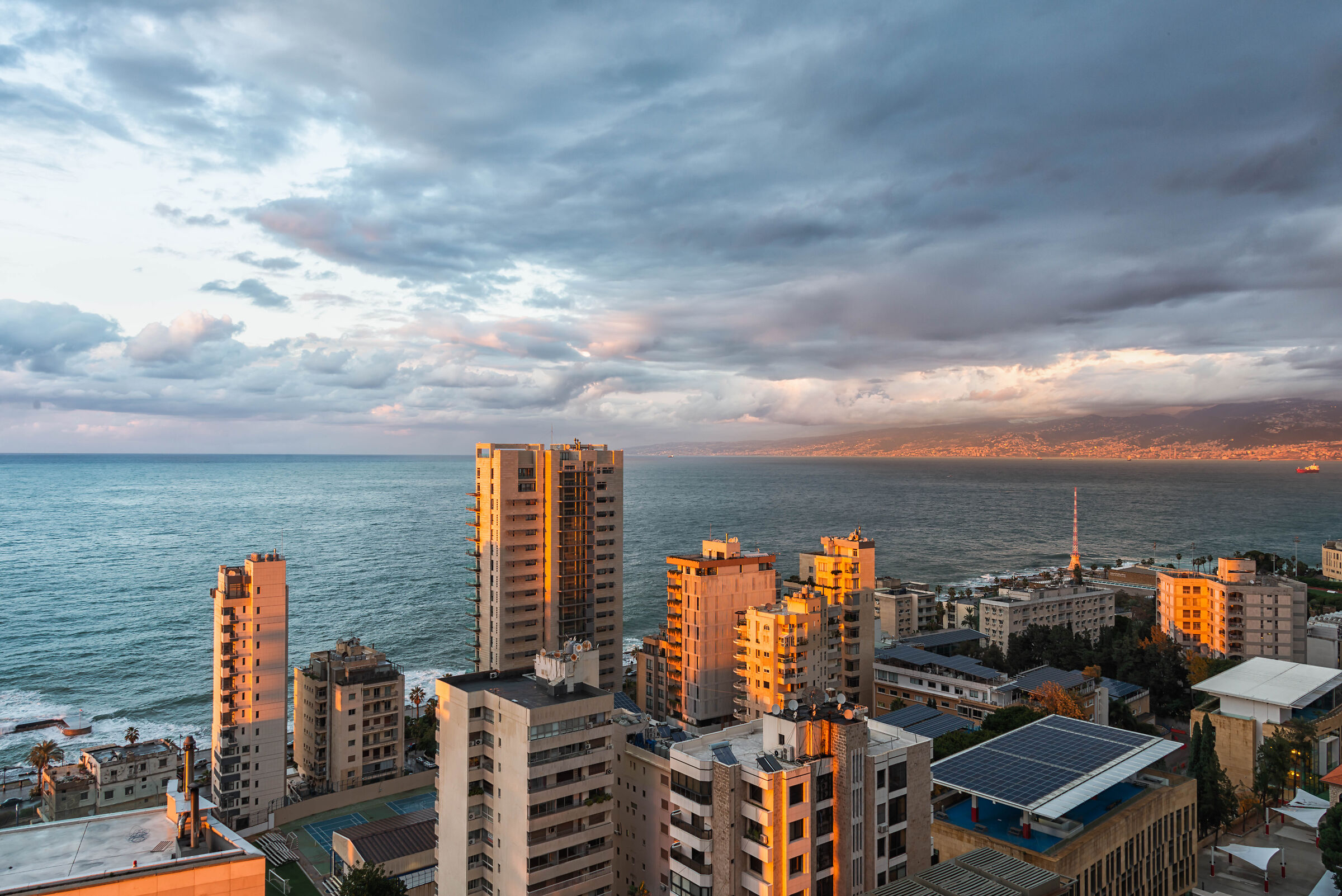 Beirut In Winter at Sunset