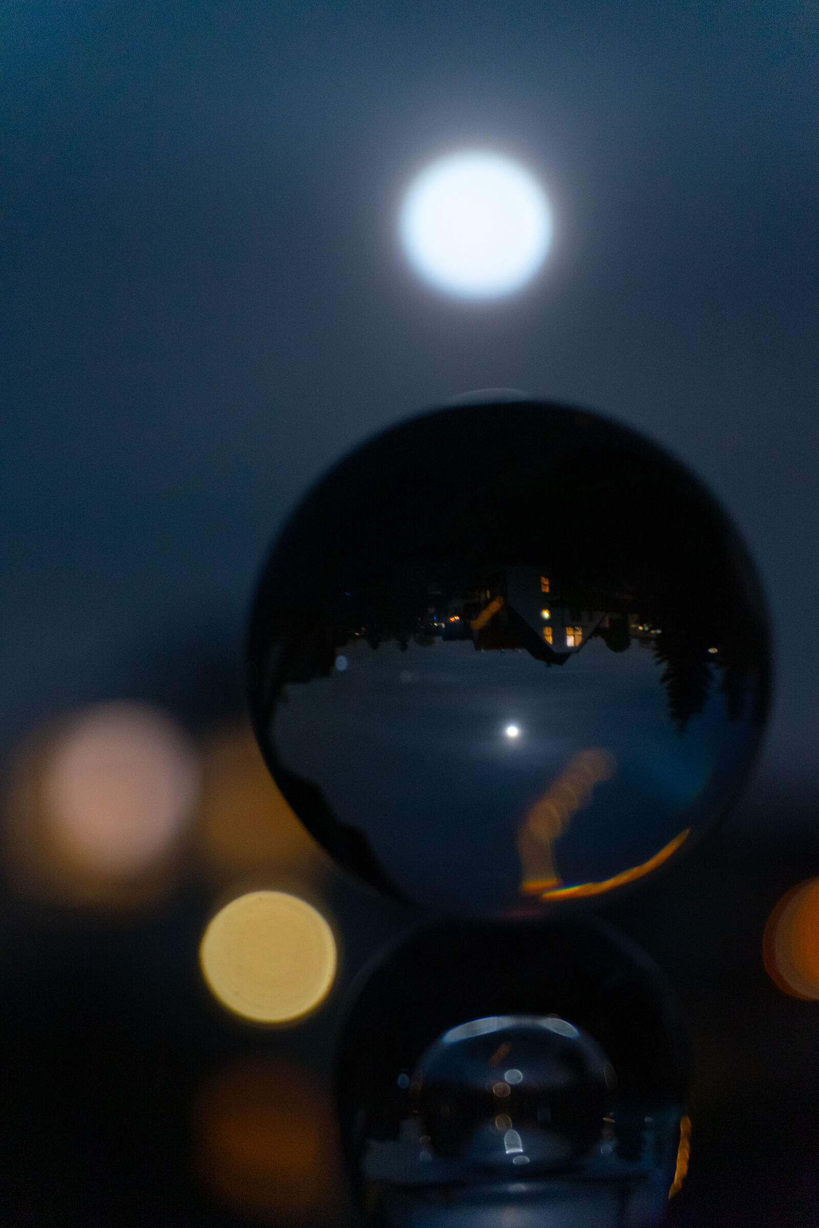 Lensball and Moon