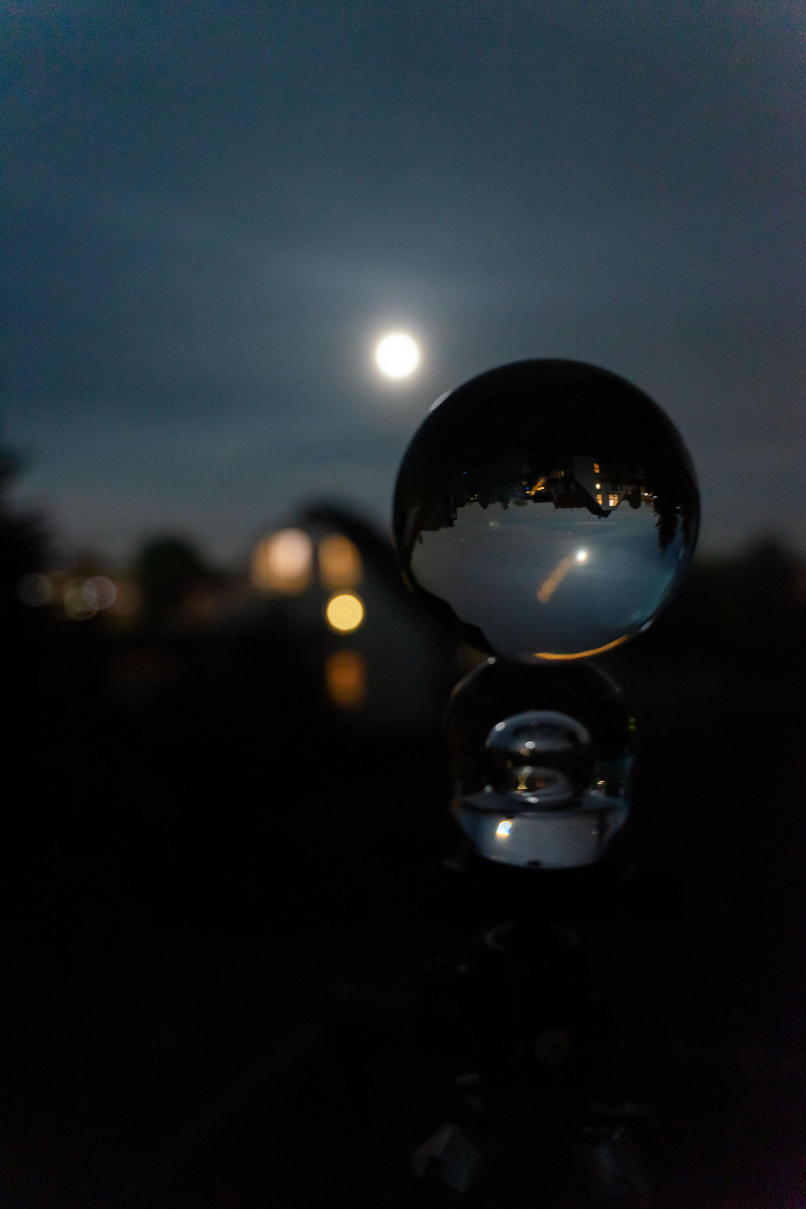 Lensball and Moon