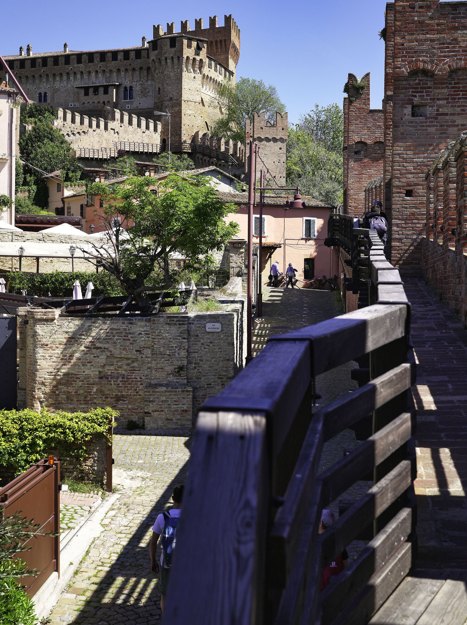 Gradara in the Marche region, guard walkway