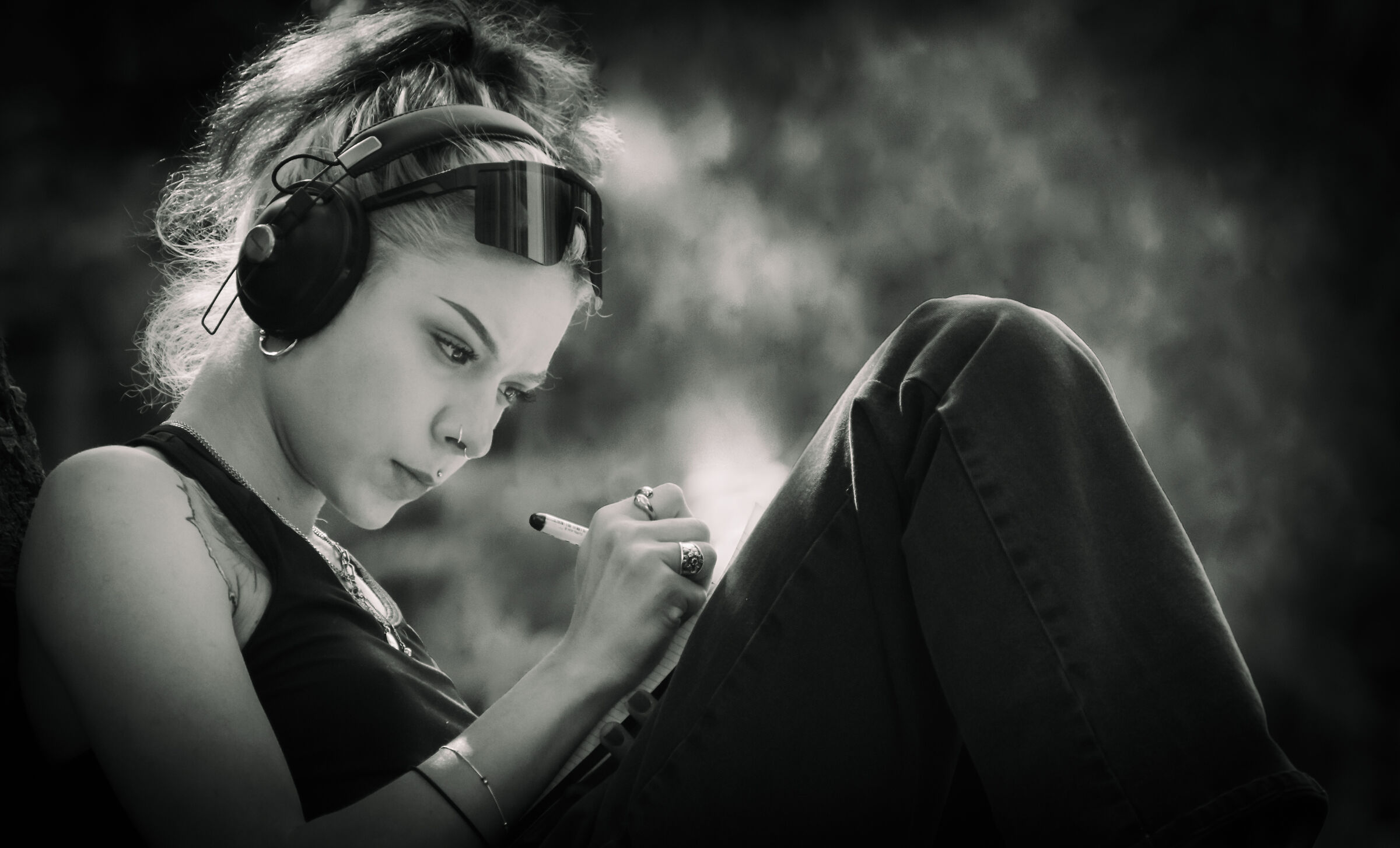 "and the whole world outside"...