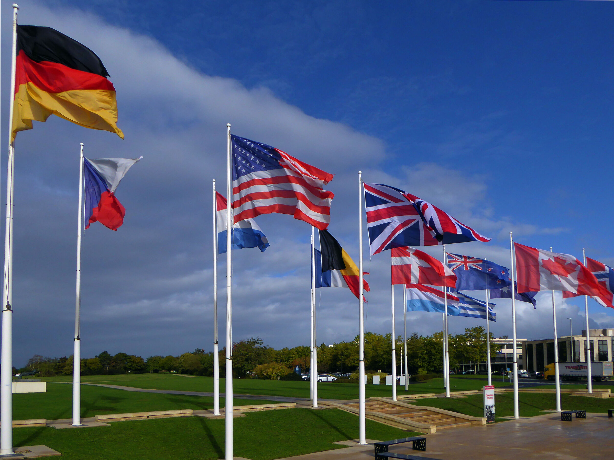 Normandy-DDay Memorial -Flags
