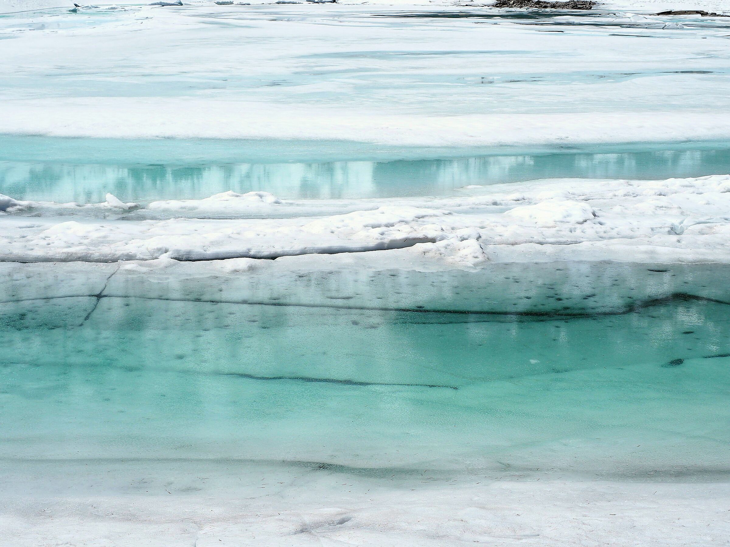 Scioglimento ghiaccio del laghetto