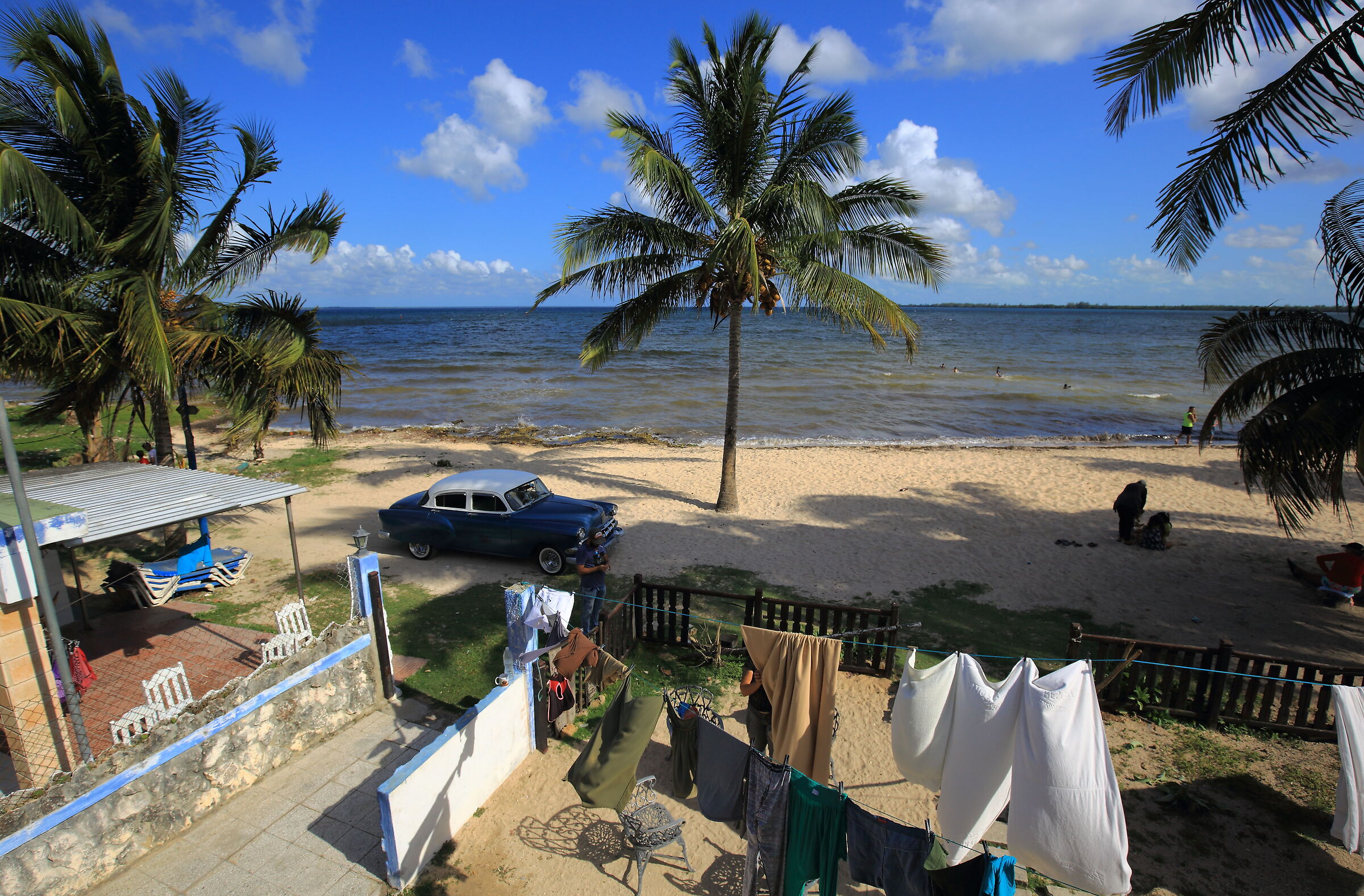 la llegada... esperando el desayuno