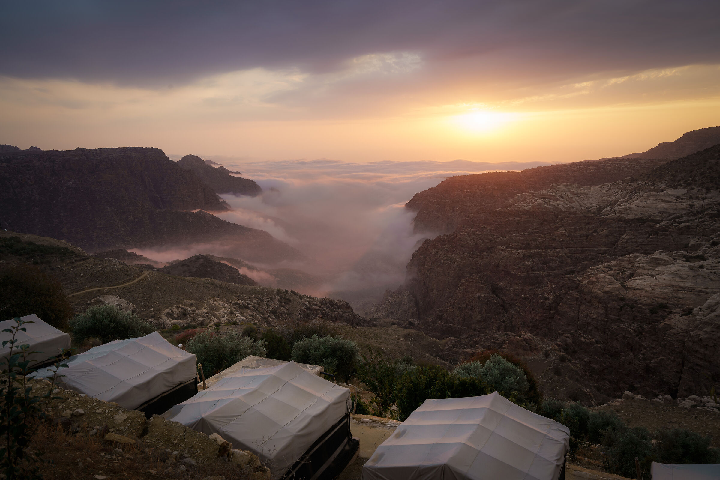 Sunset from Dana Reserve - Jordan