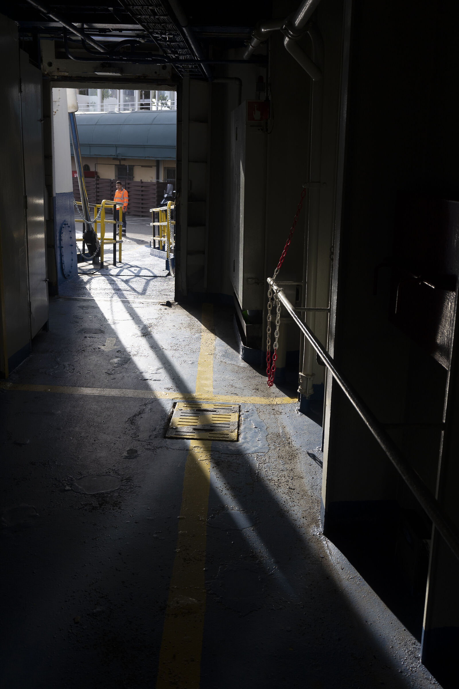 Lights and shadows in the ferry