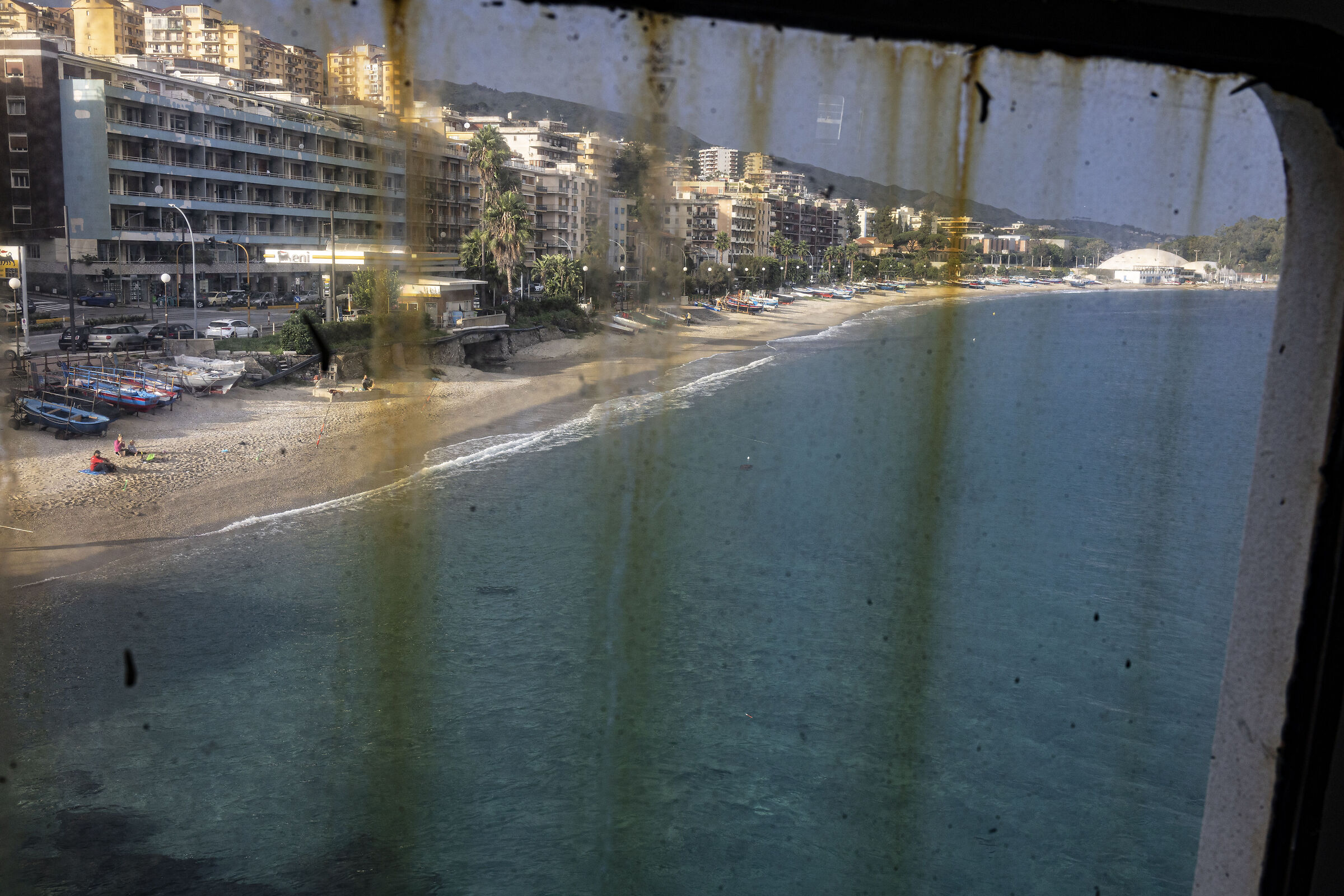The Riviera through the glass...