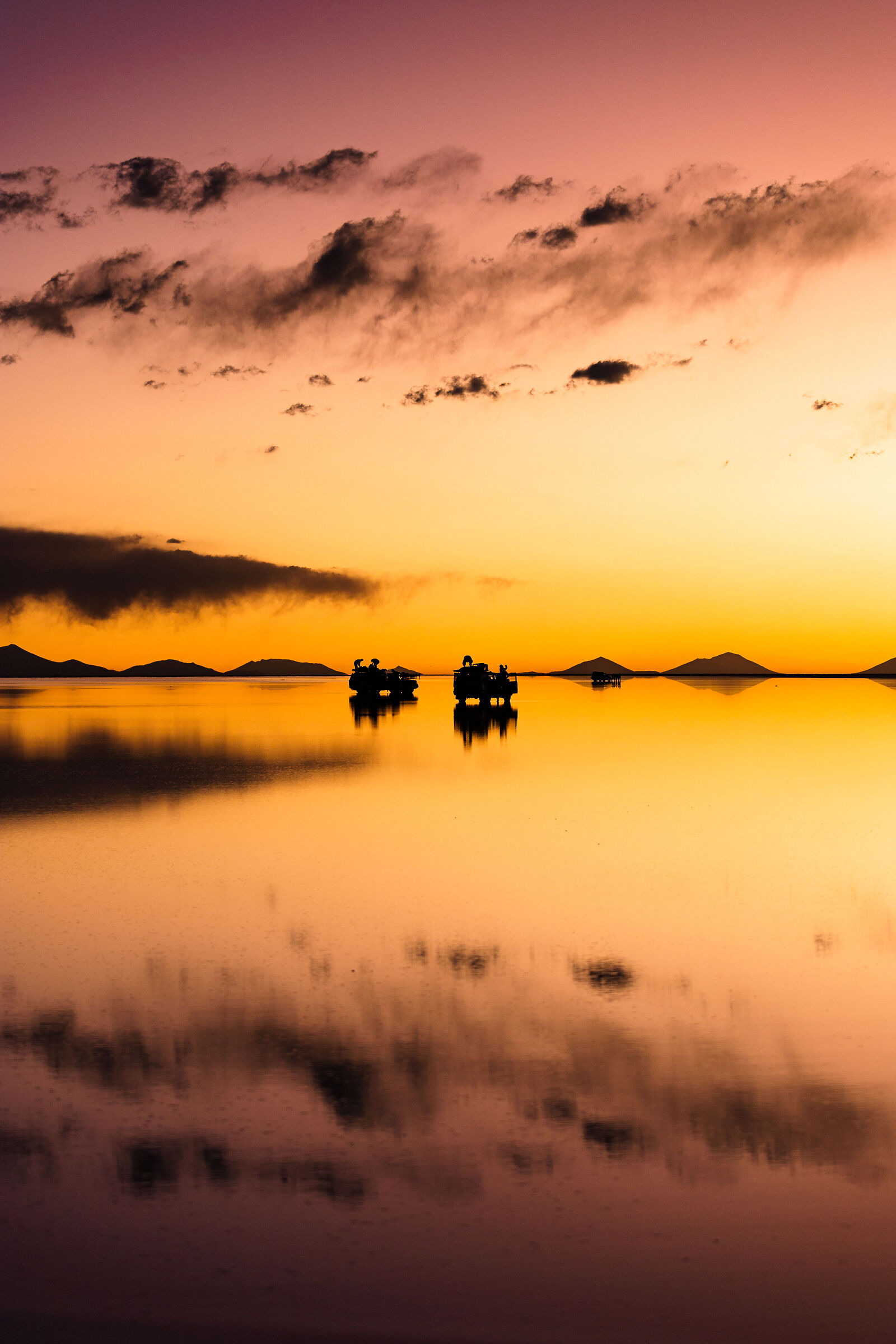 The colors of the Salar at sunset