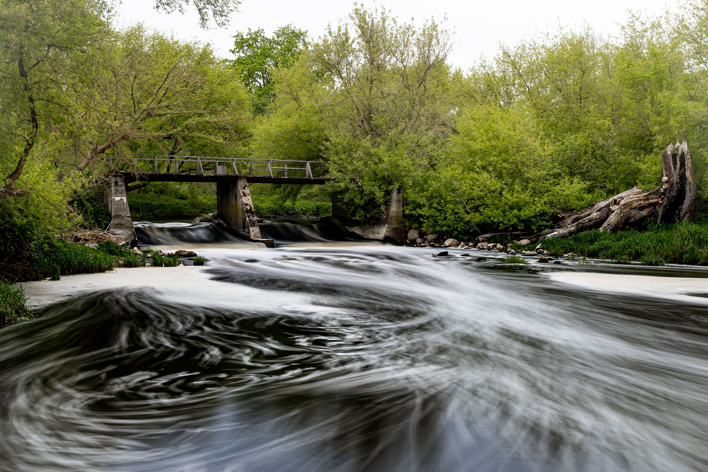 Bzura river in Poland