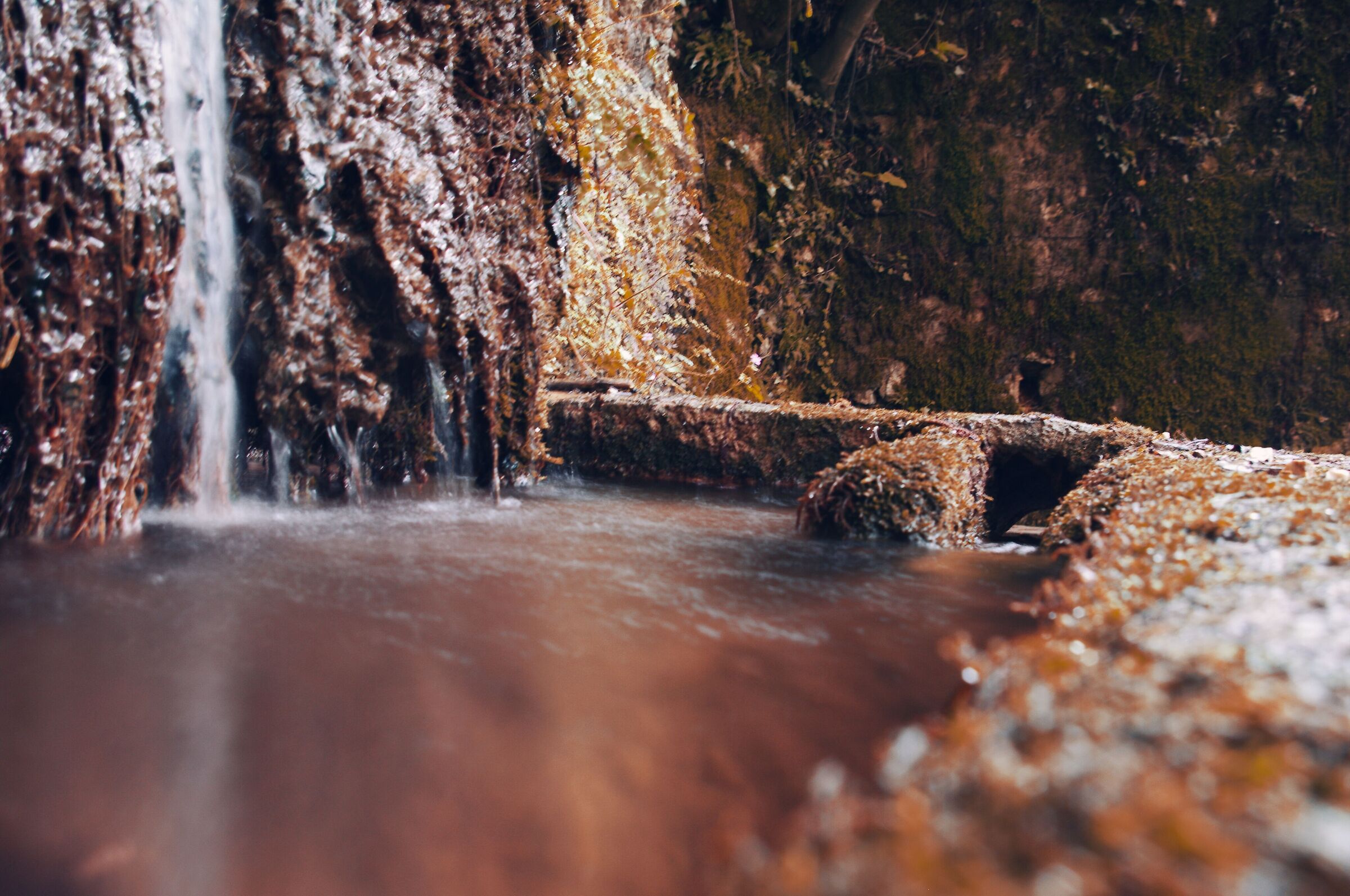 Glimpse of the fountain in vallio terme