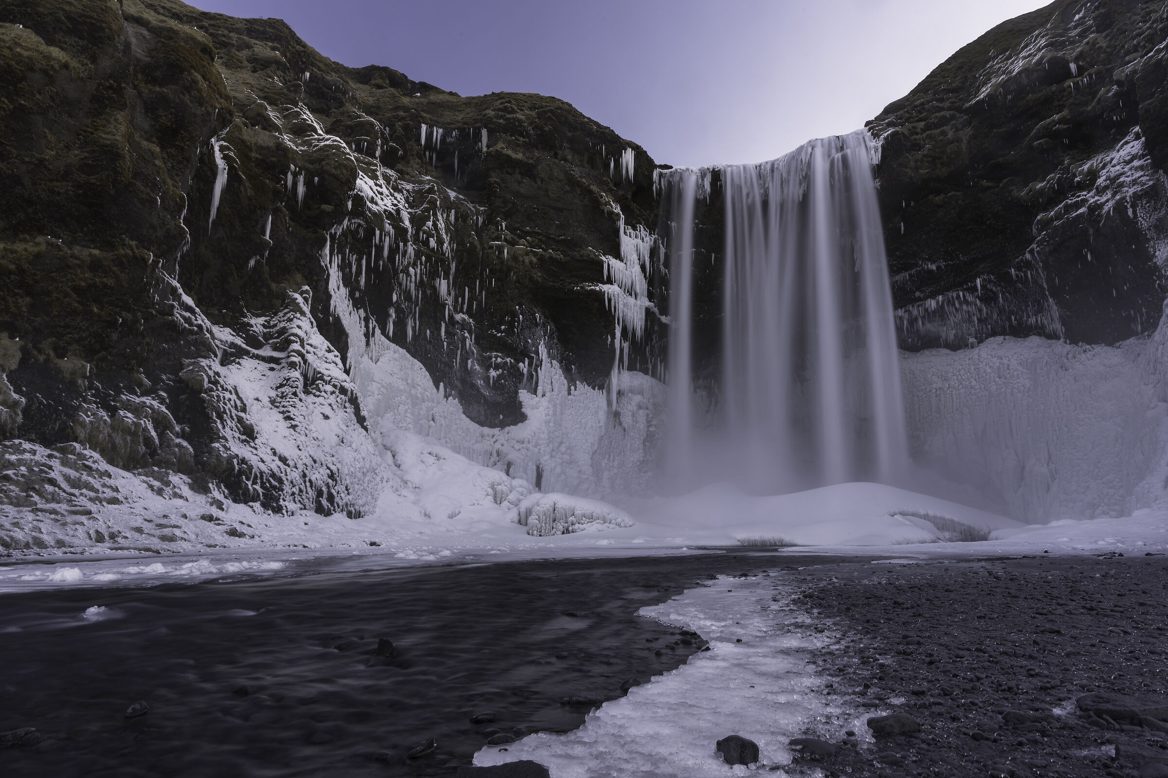 Skogafoss blue hour