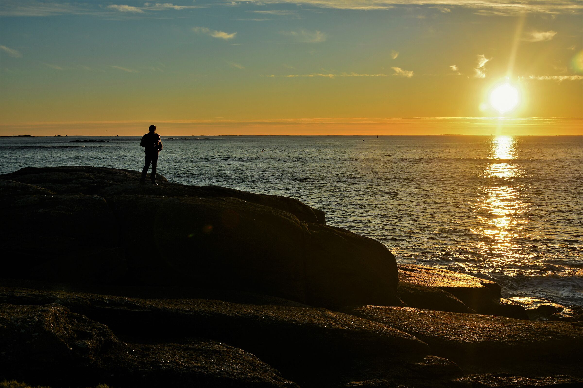 Among the rocks