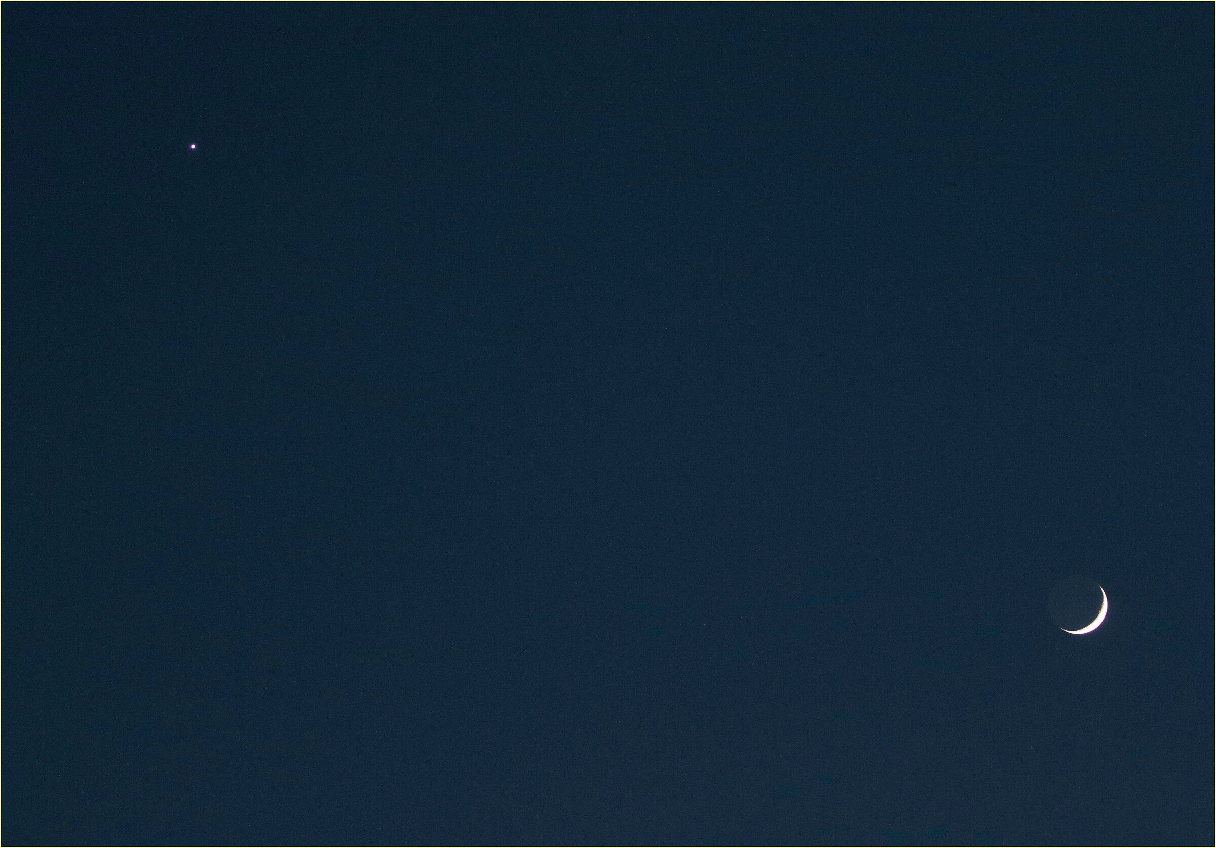 Moon and Venus last night