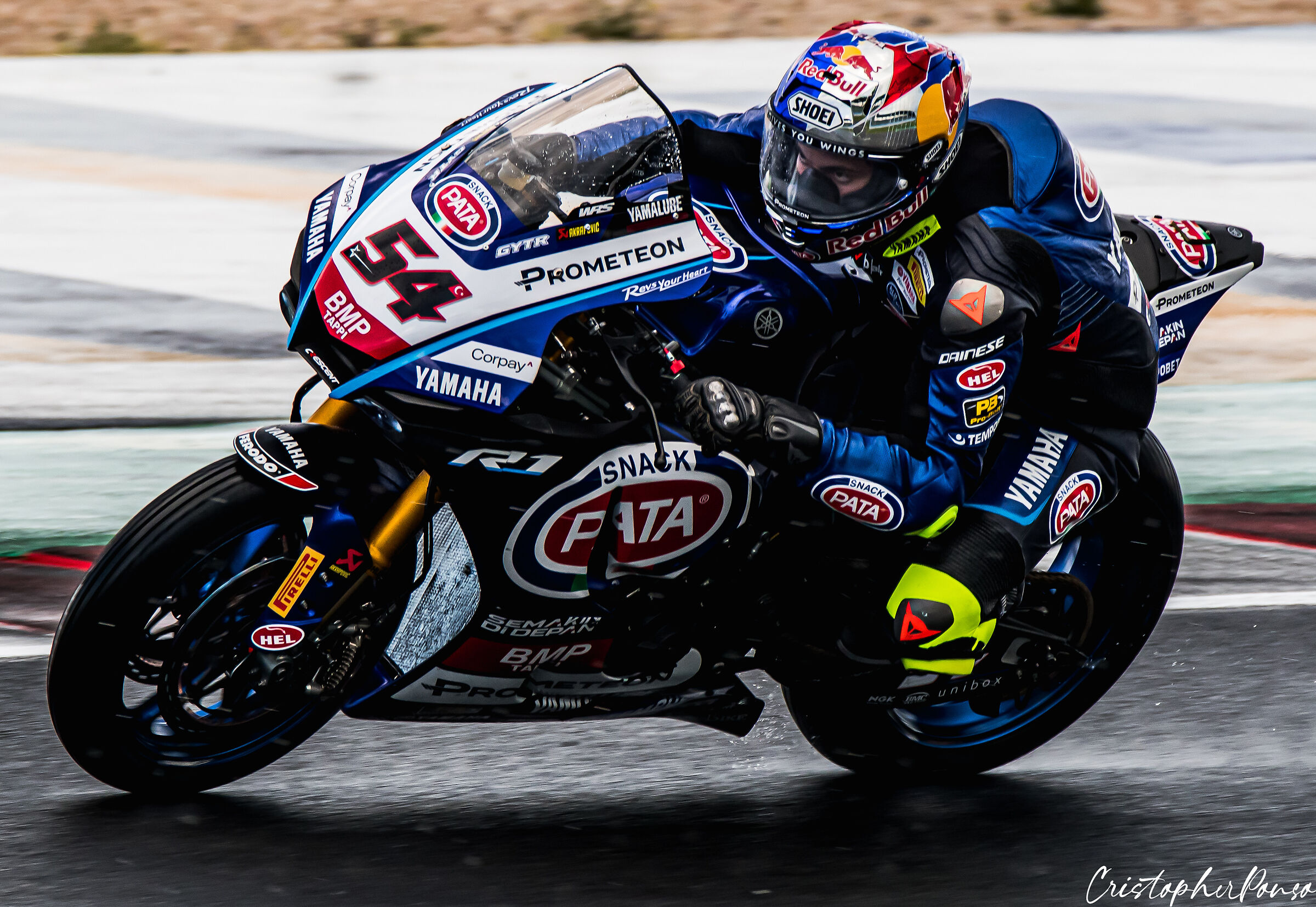 Toprak razgatlioglu in action in the Misano wet
