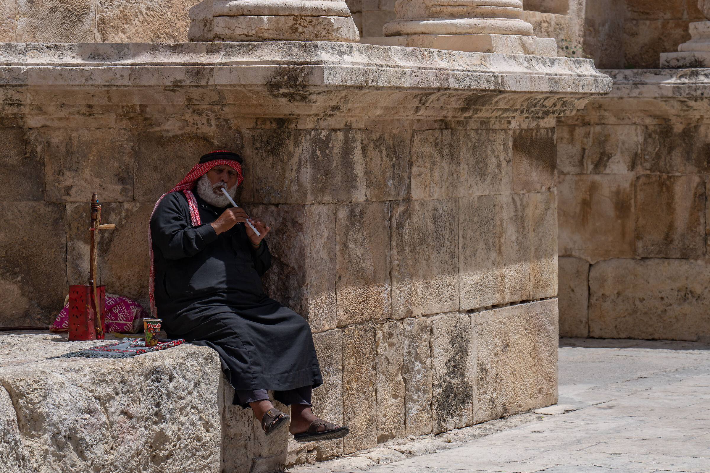 Ombra nell'anfiteatro di Amman
