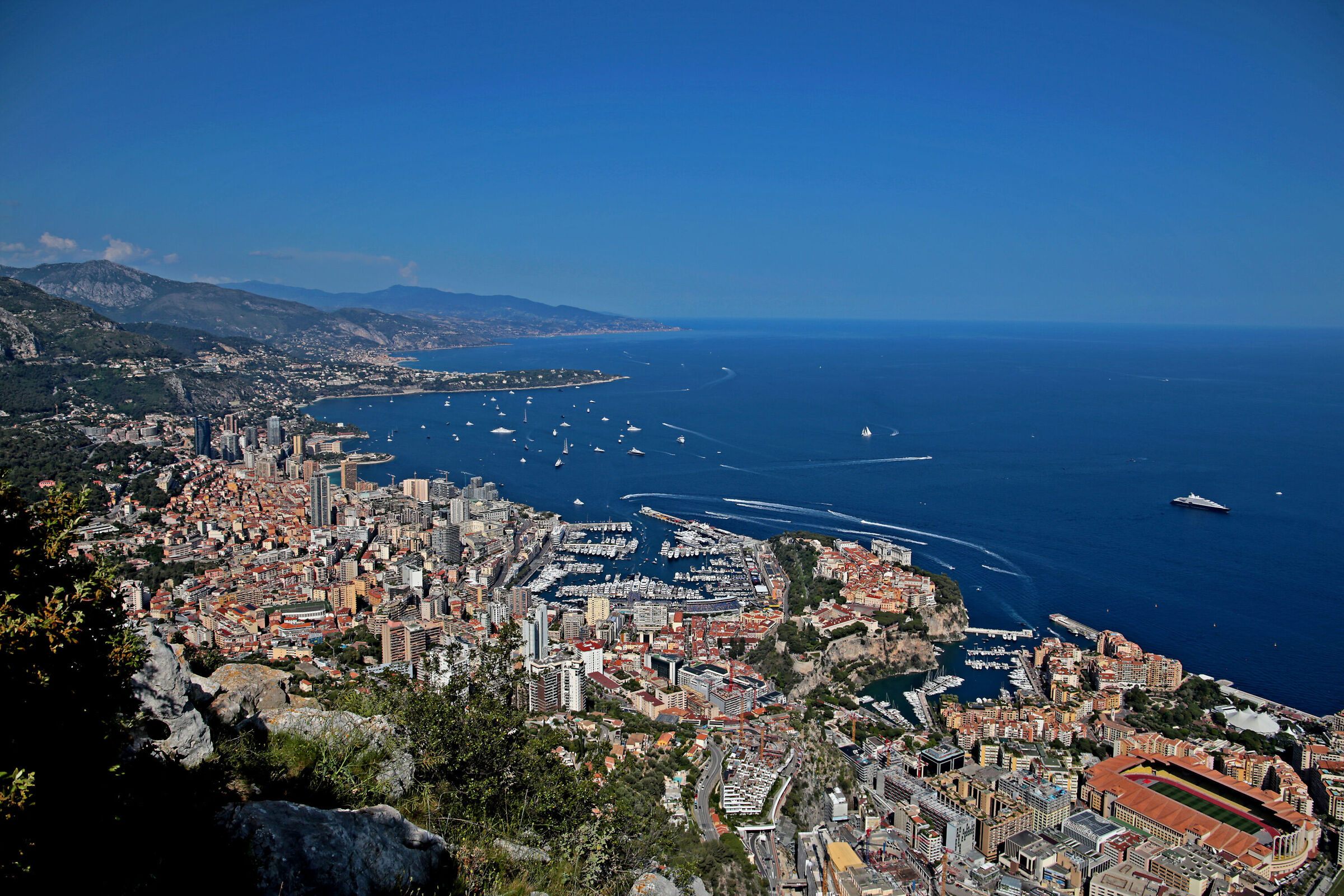 Panorama di Monaco dalla Tête de Chien