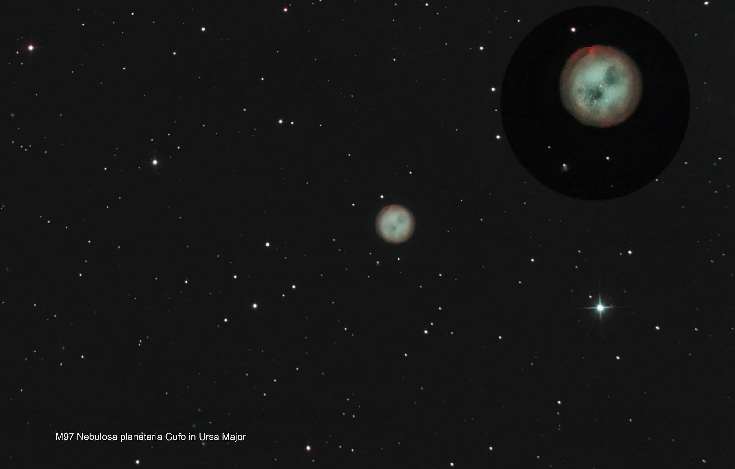 M97 Nebulosa planetaria Gufo, in Ursa Major