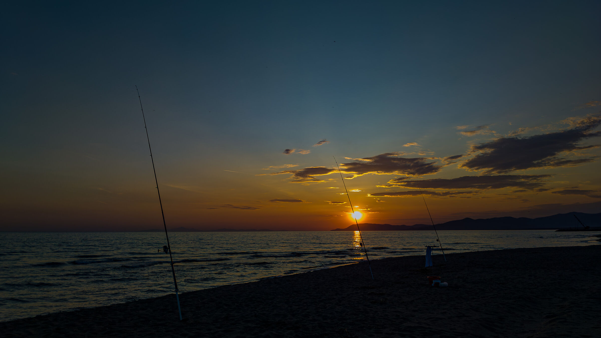In pesca al tramonto