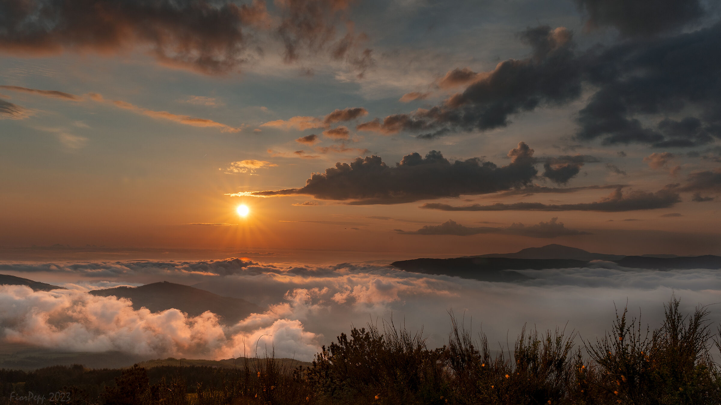 High altitude sunset