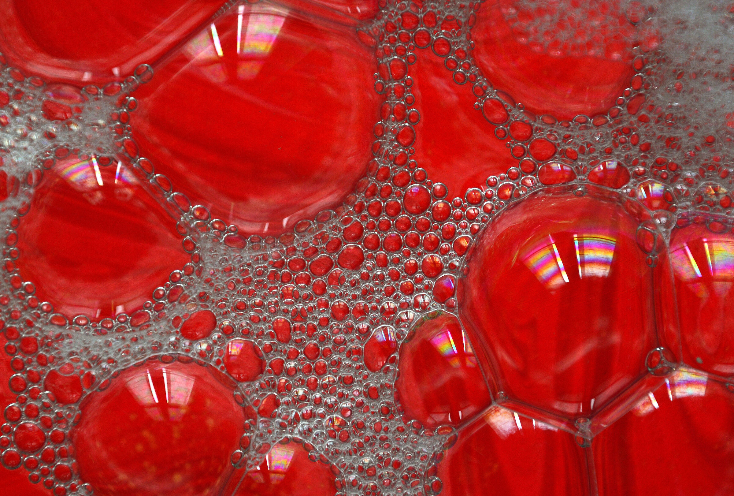 Bubbles in red