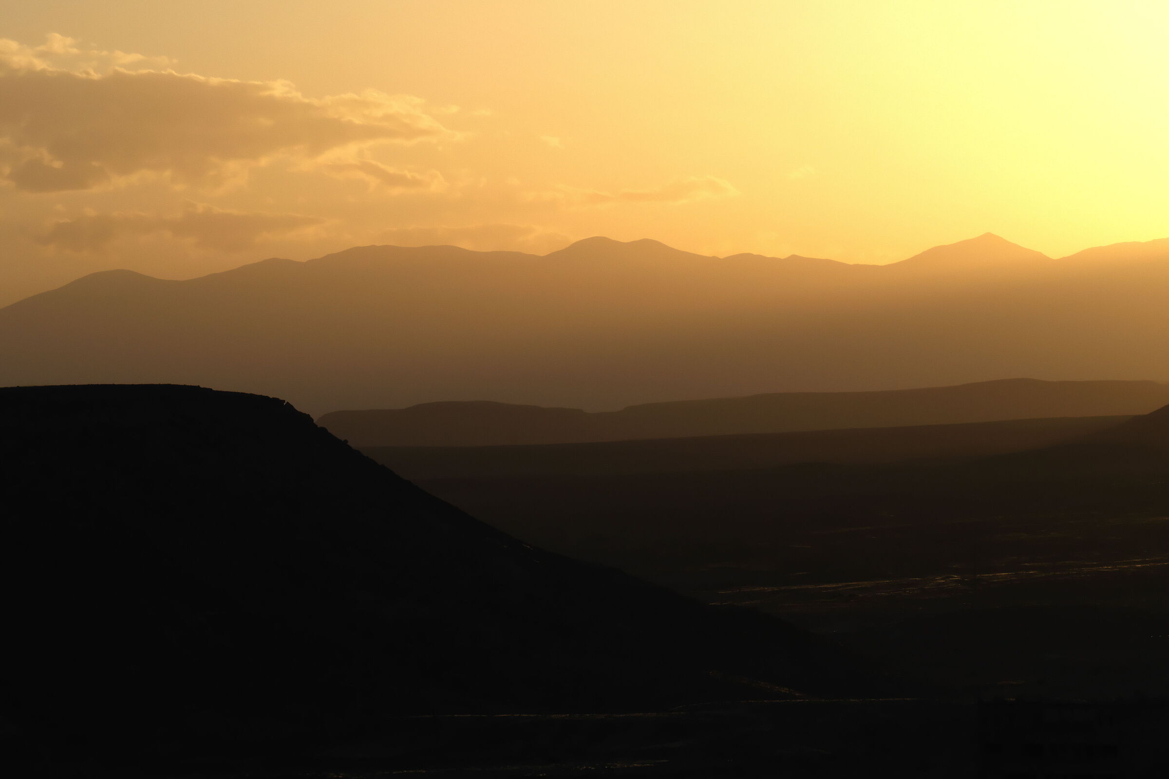 Sunset in the Desert