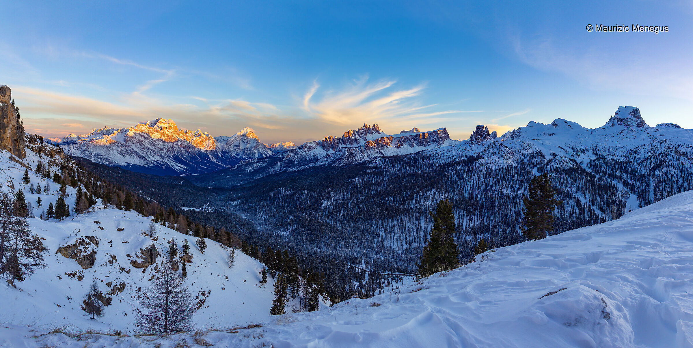 Panorama invernale dalle pendici del Col dei bos