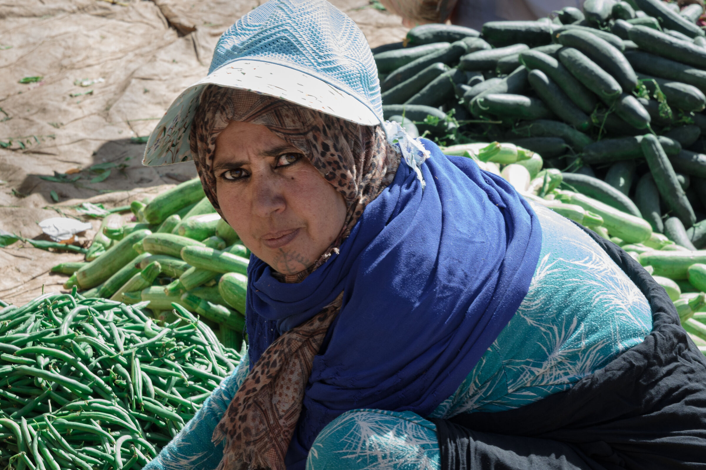 An intense look. Rissani Market, Sahra, Morocco