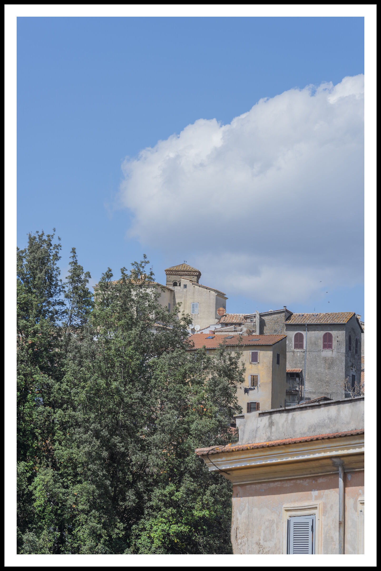View of the village and the Romanesque bell tower