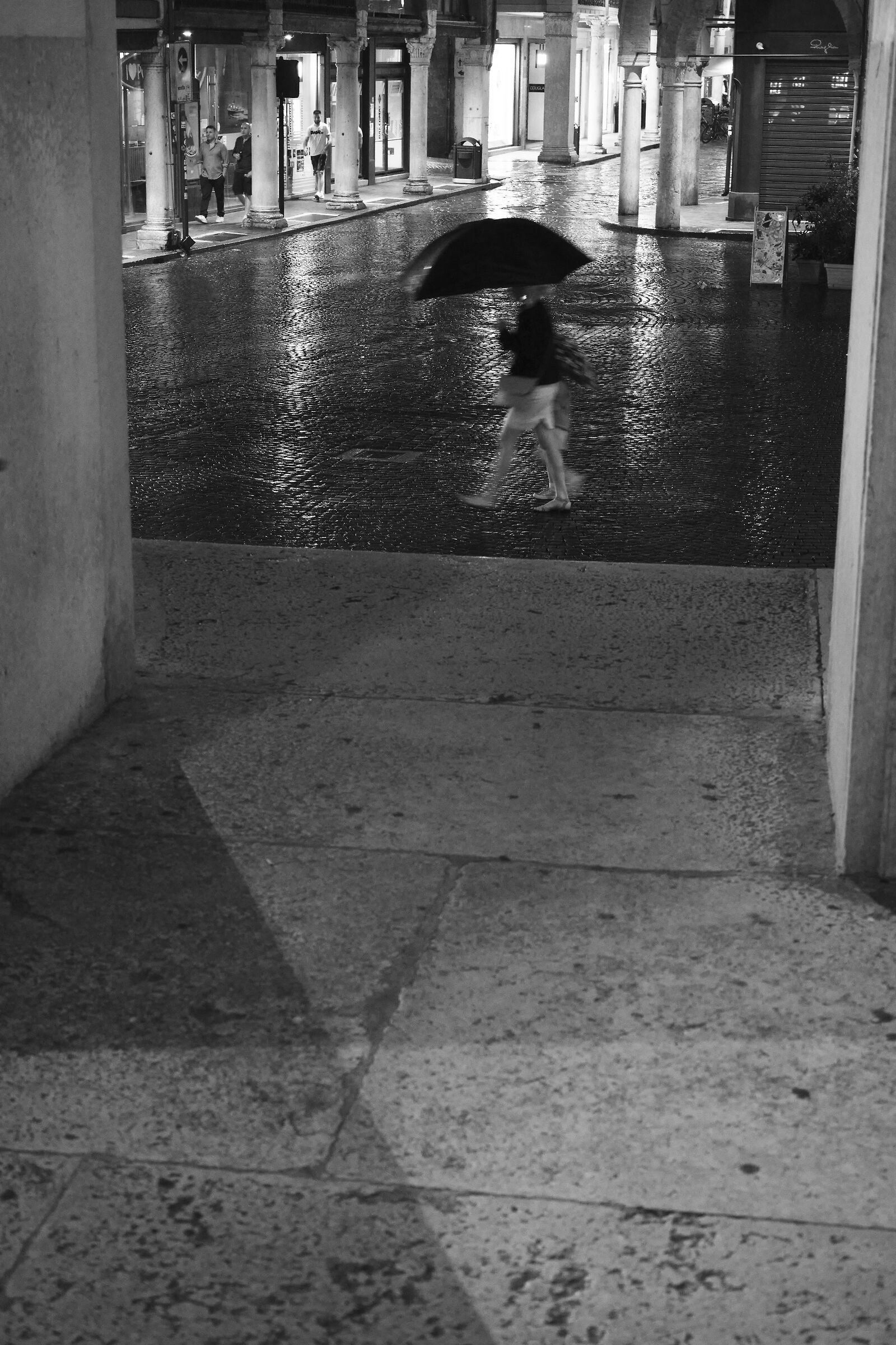 walking in the rain