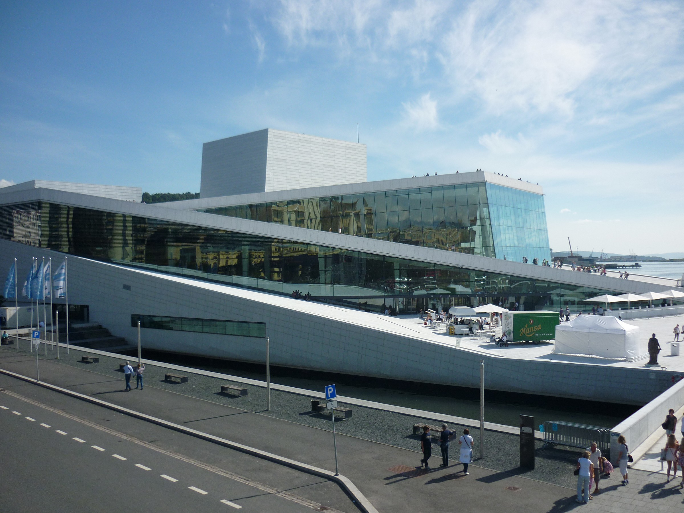 Exterior of modern theater in Oslo