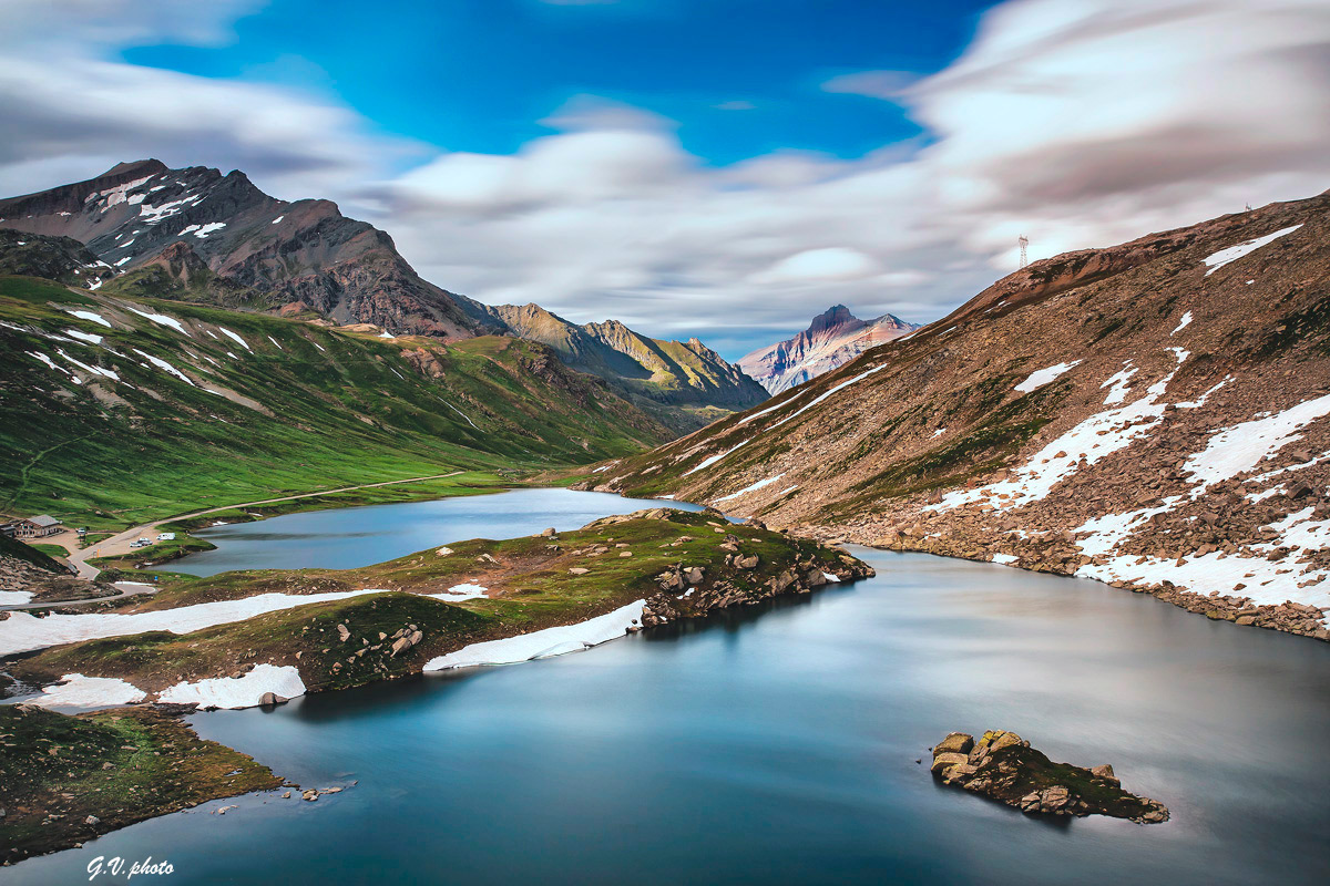 Colle del Nivolet in the background the Grivola