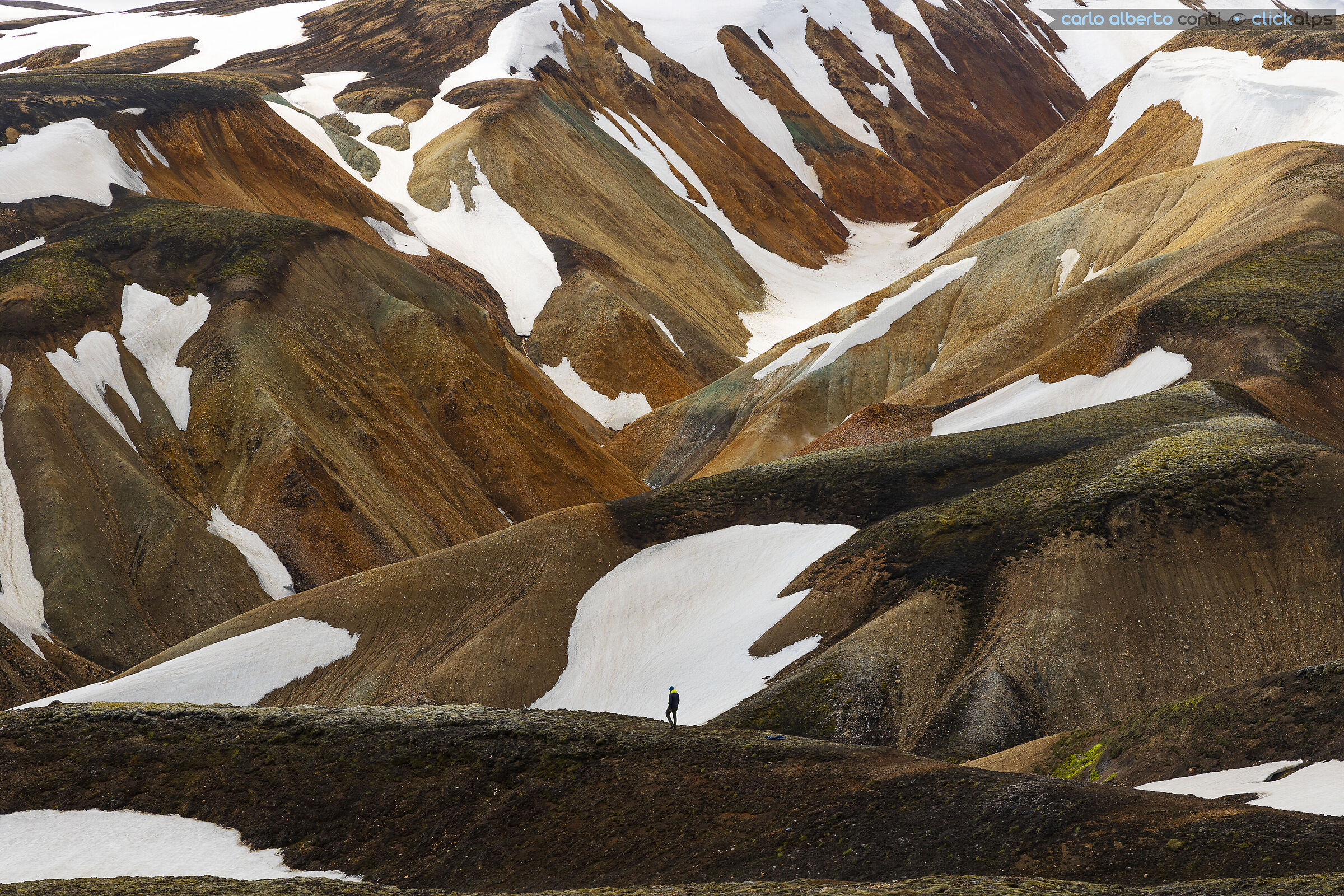walking in Landmannalaugar