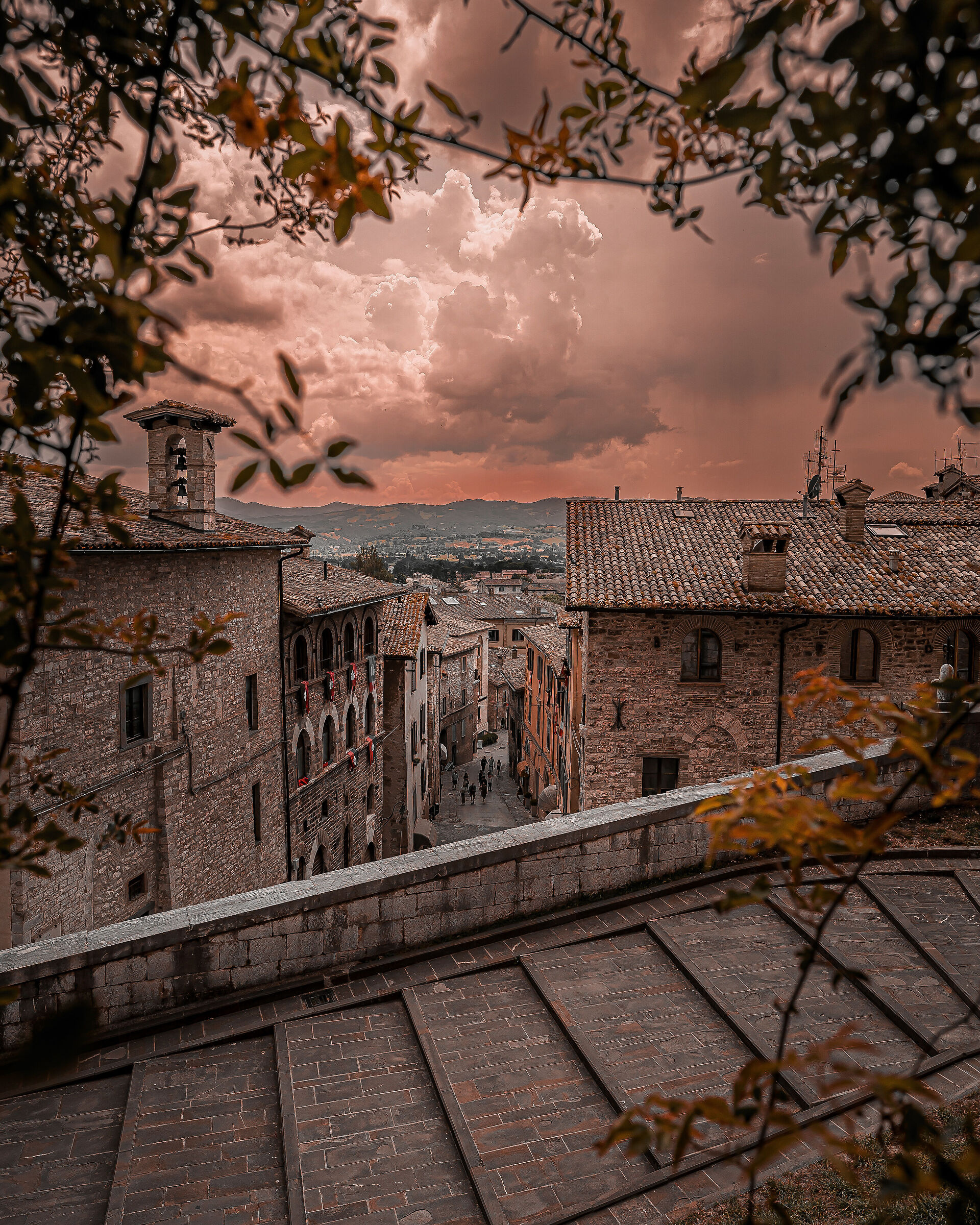 Gubbio at sunset