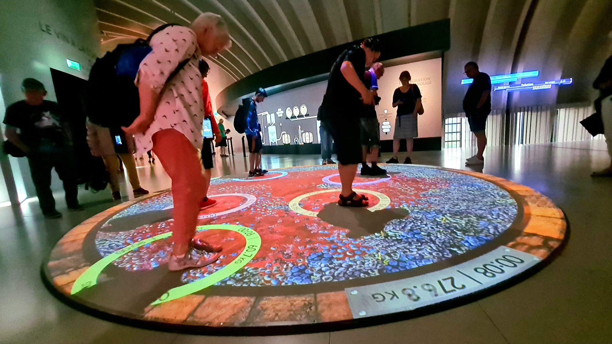 Simulazione pigiatura dell'uva  (la cite du vin)