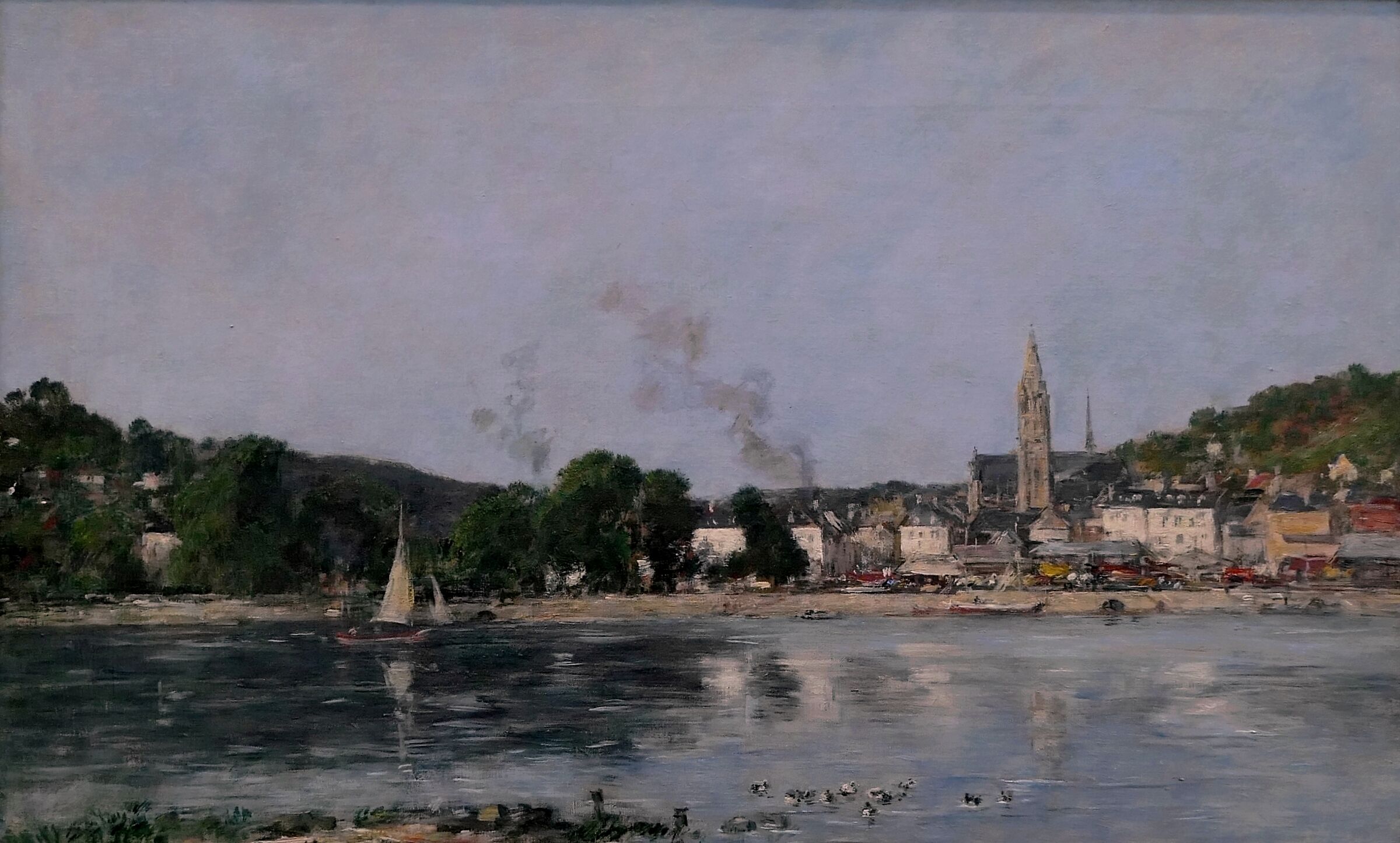 Eugene Boudin's "View of Caudebec-en - Caux (1889)