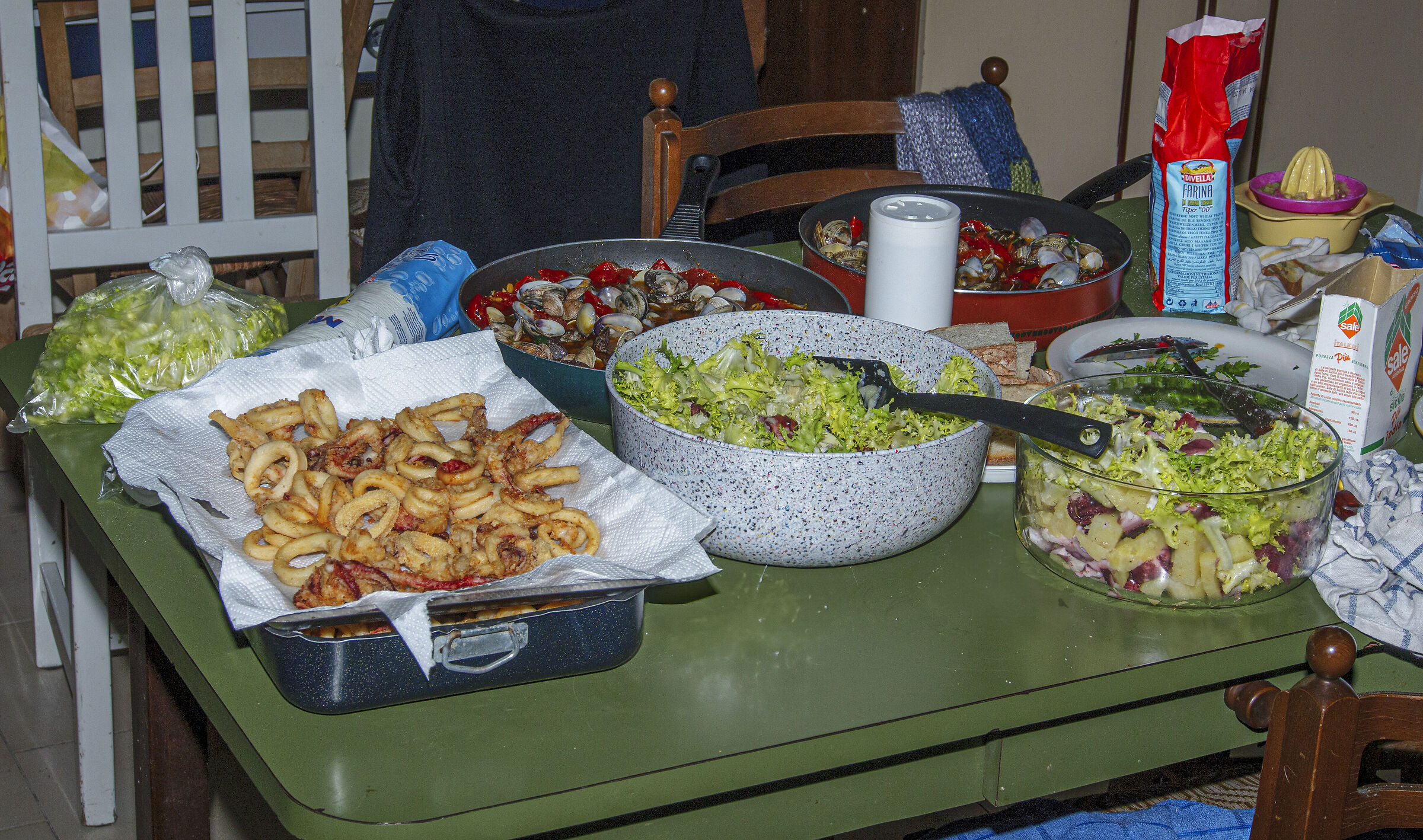 Belly my hut made...