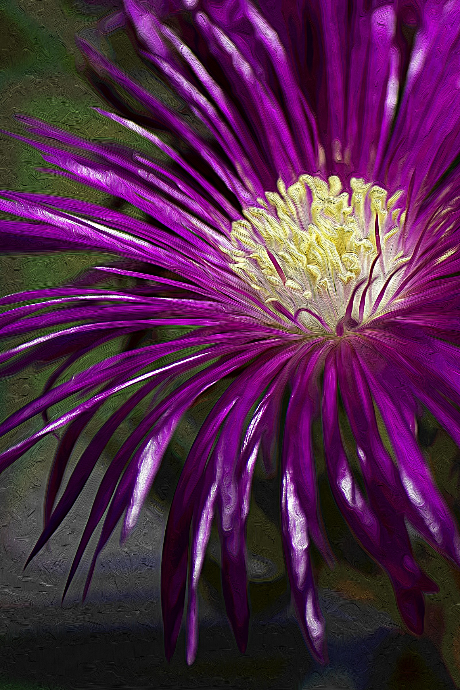 Abstract Purple Flower