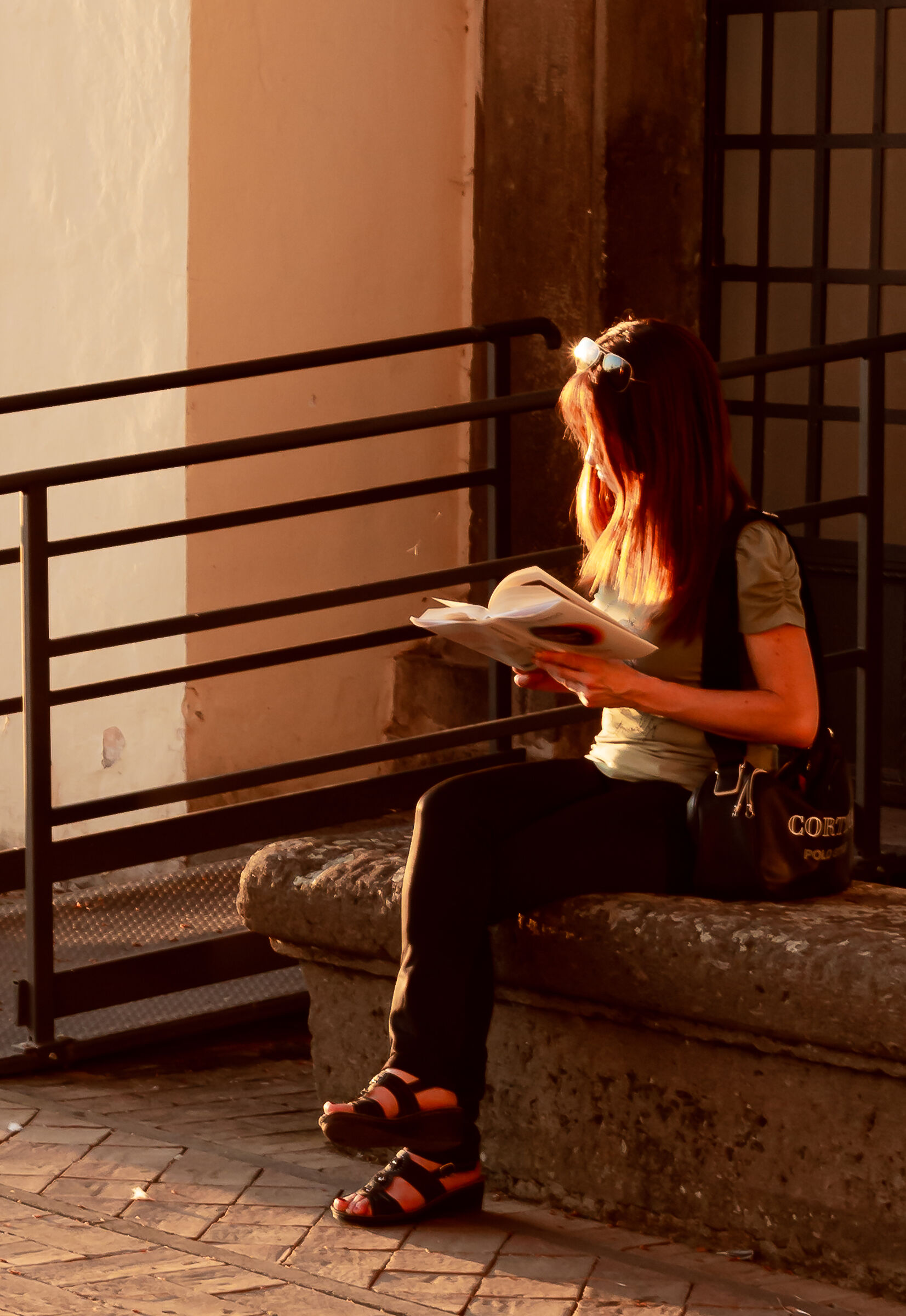 Girl studying