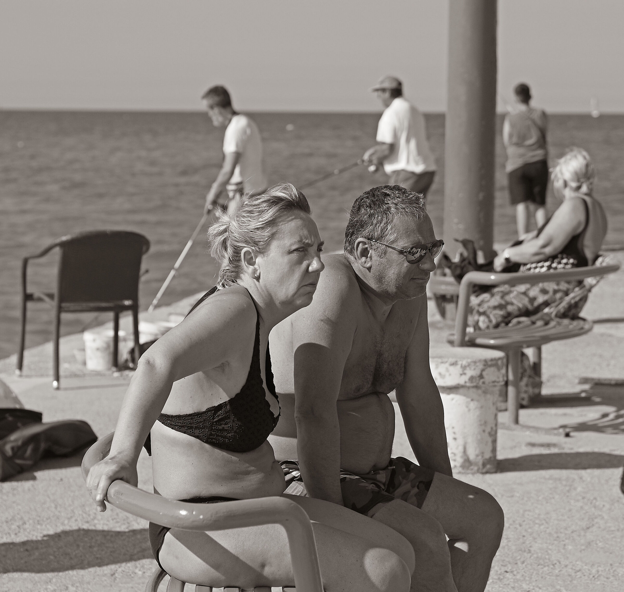On the pier