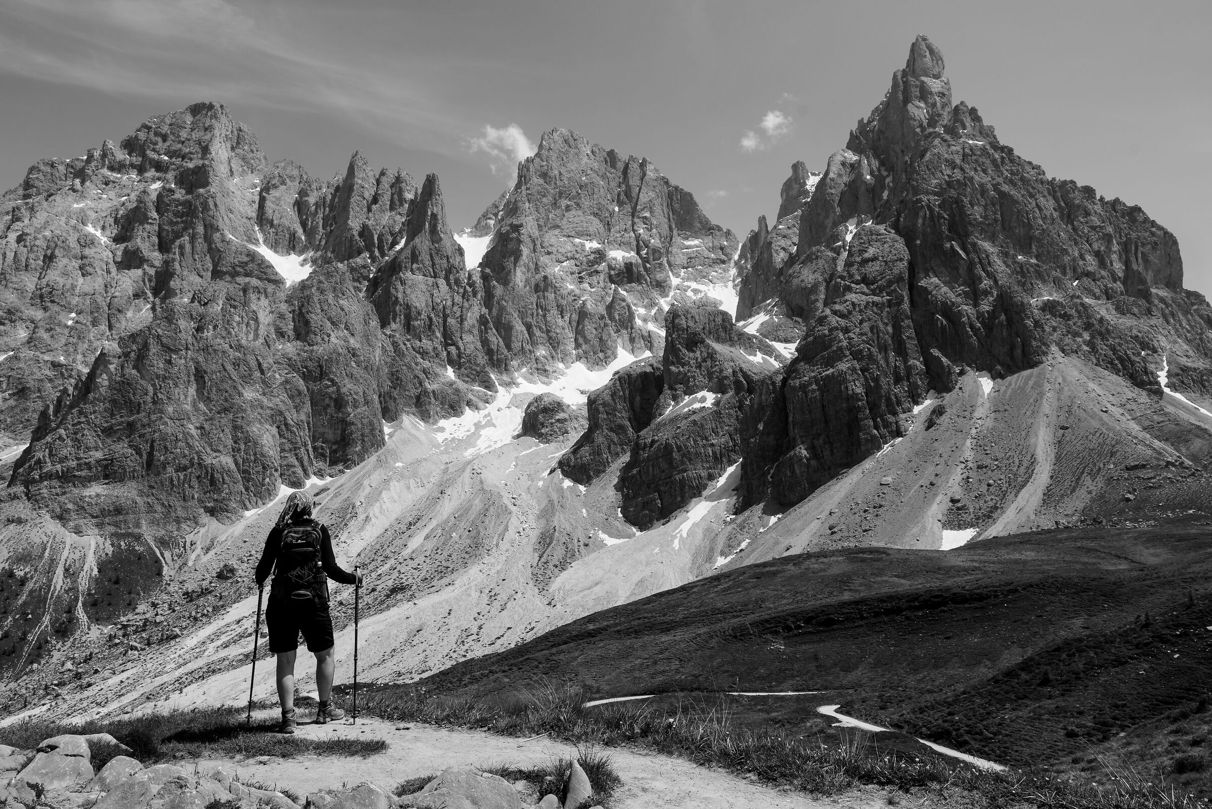 In the presence of the peaks