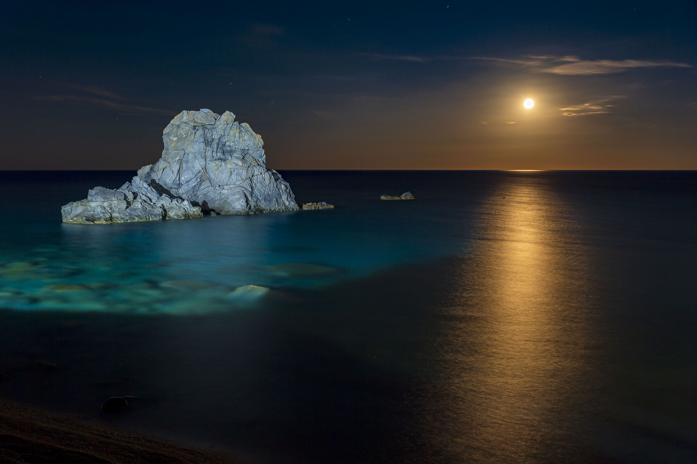 Pietragrande with supermoon