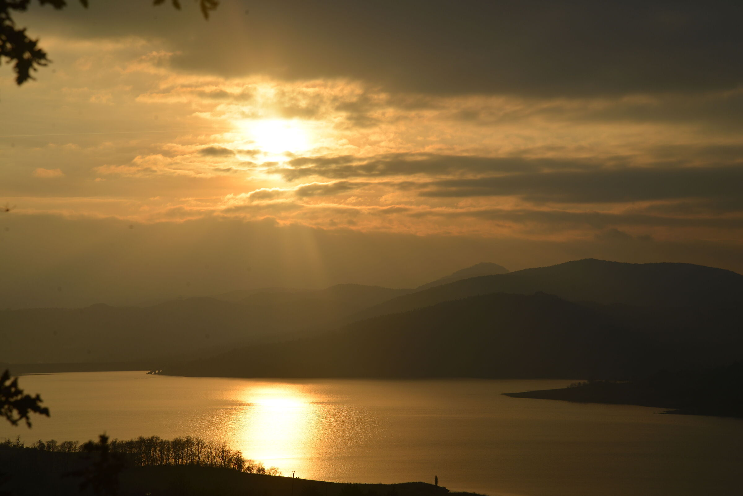 Golden moment... sunset over the lake.