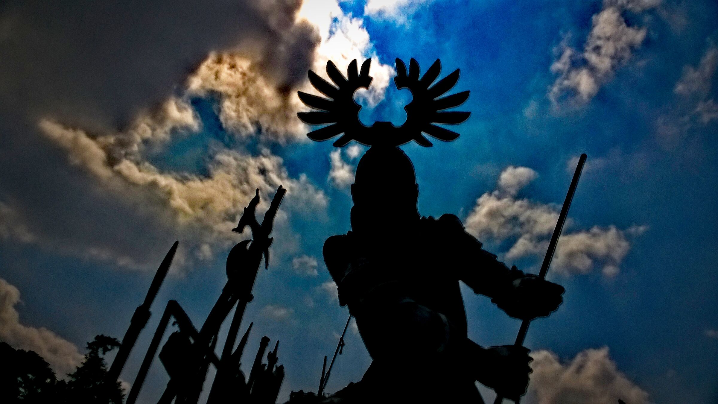 Papier-mâché warriors