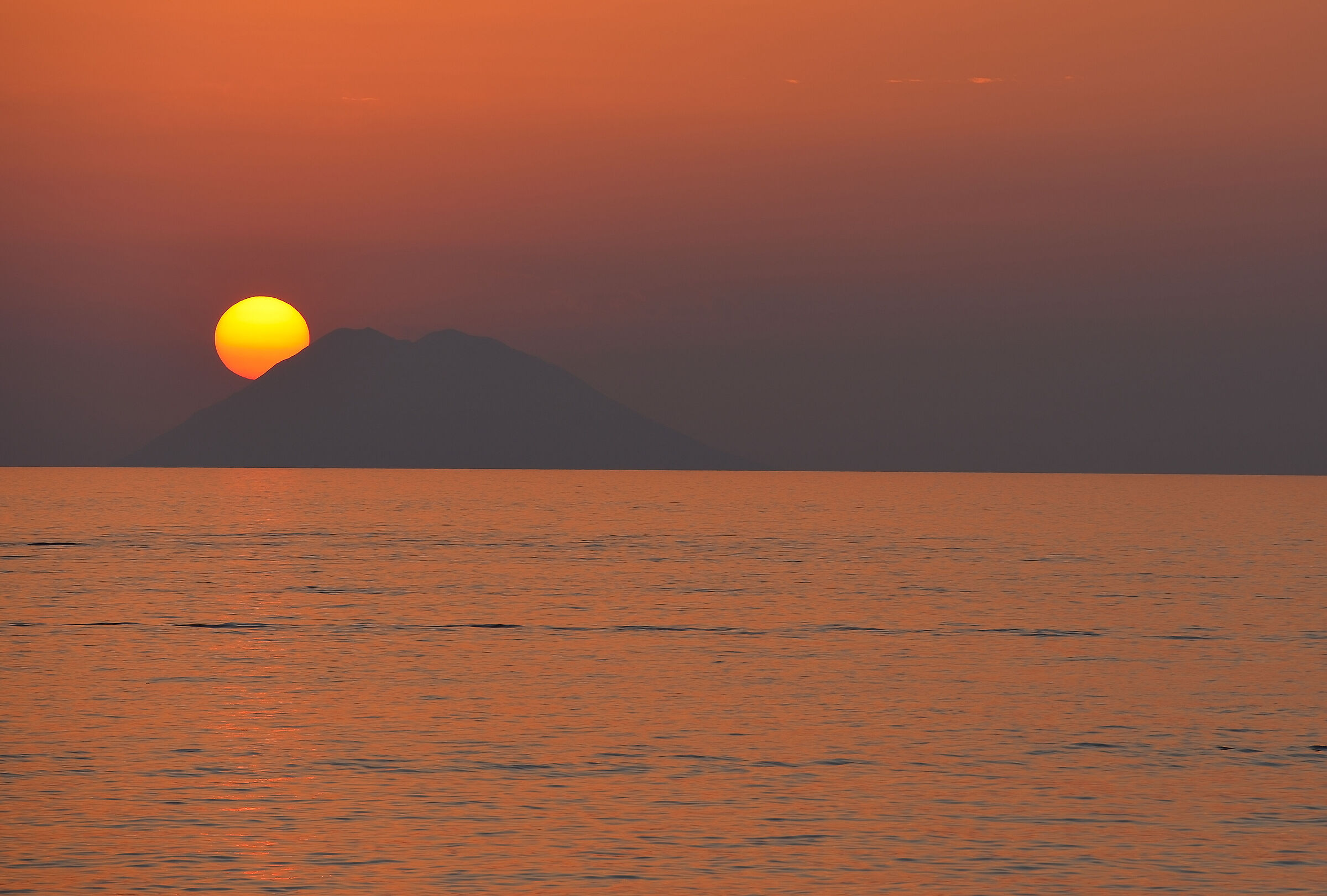 Sunset over Stromboli
