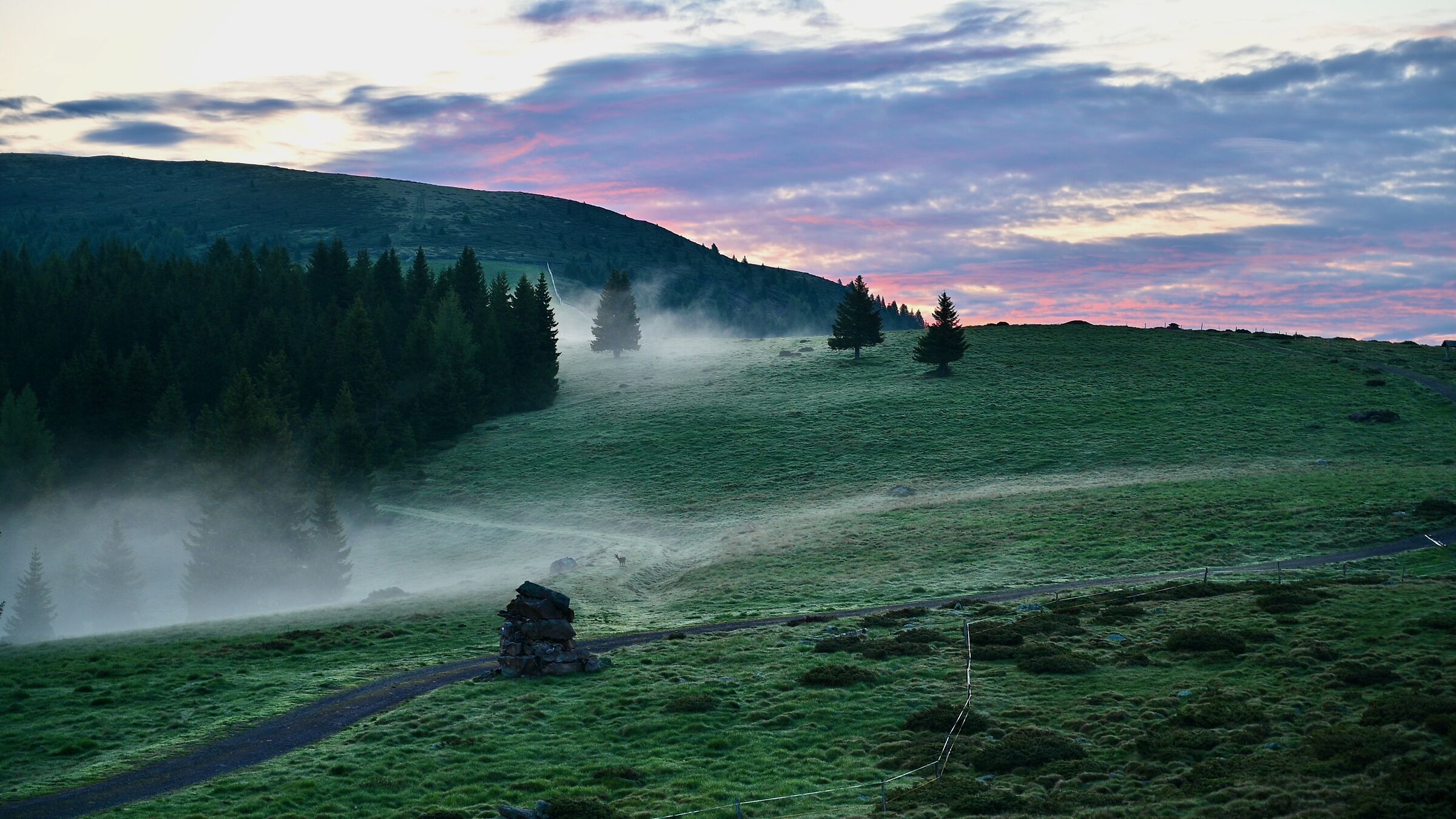 In Malga at dawn at 5 am