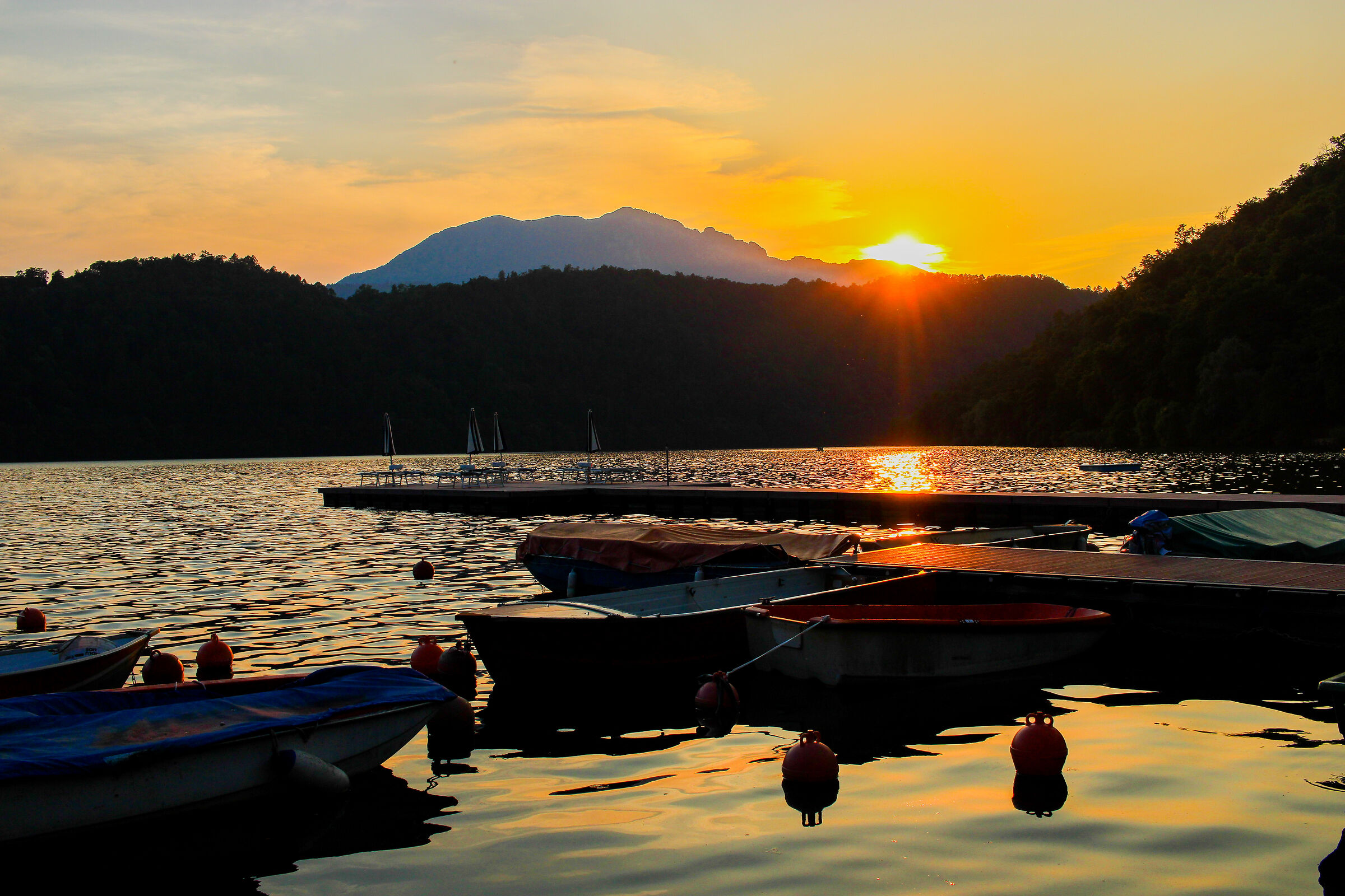 Boats by the lake