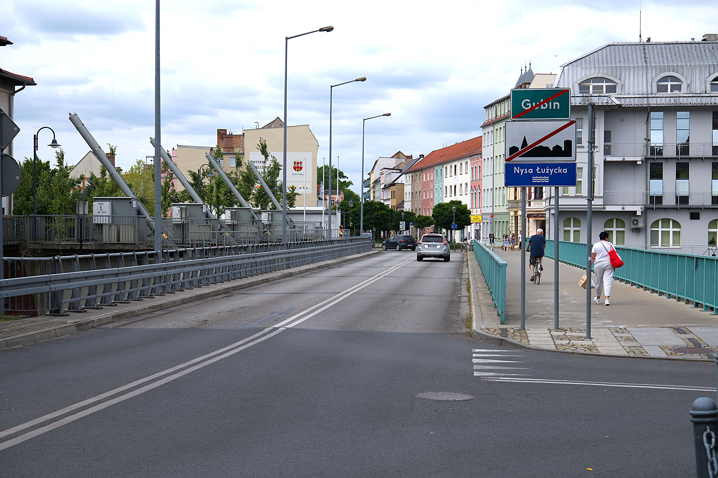 Gubin - Il ponte che separa la Germania dalla Polonia