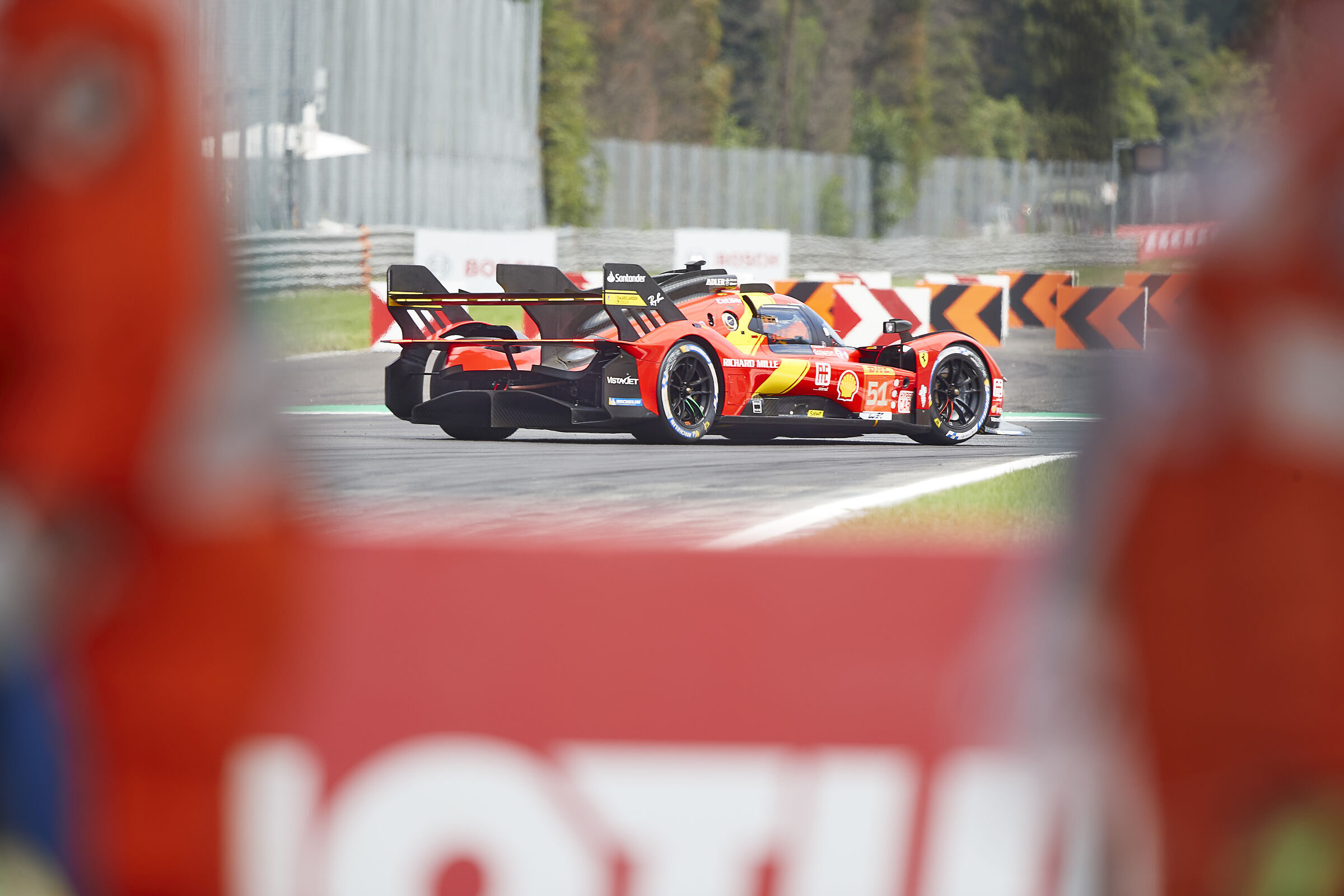 WEC 2023 Ferrari 499P Monza through the flags